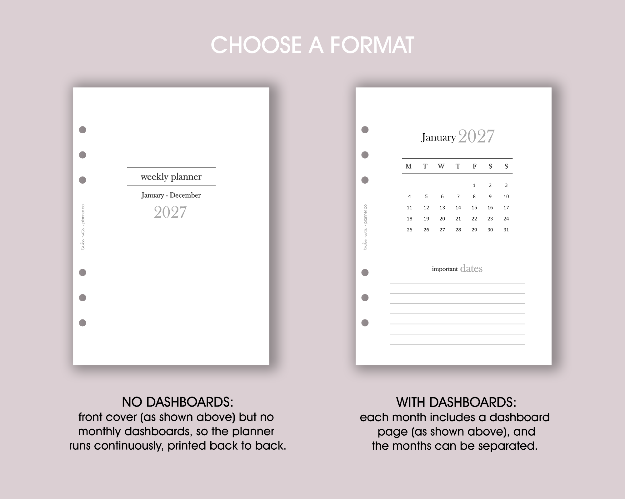 explanation of different formats available