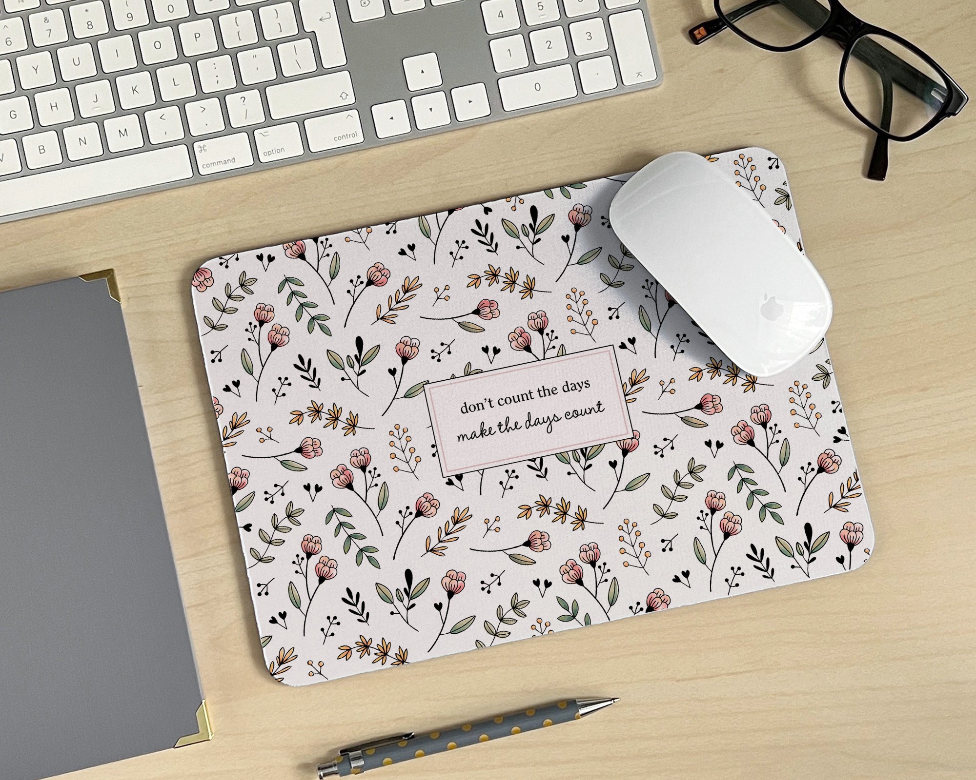 Floral Mouse Mat | Count Days