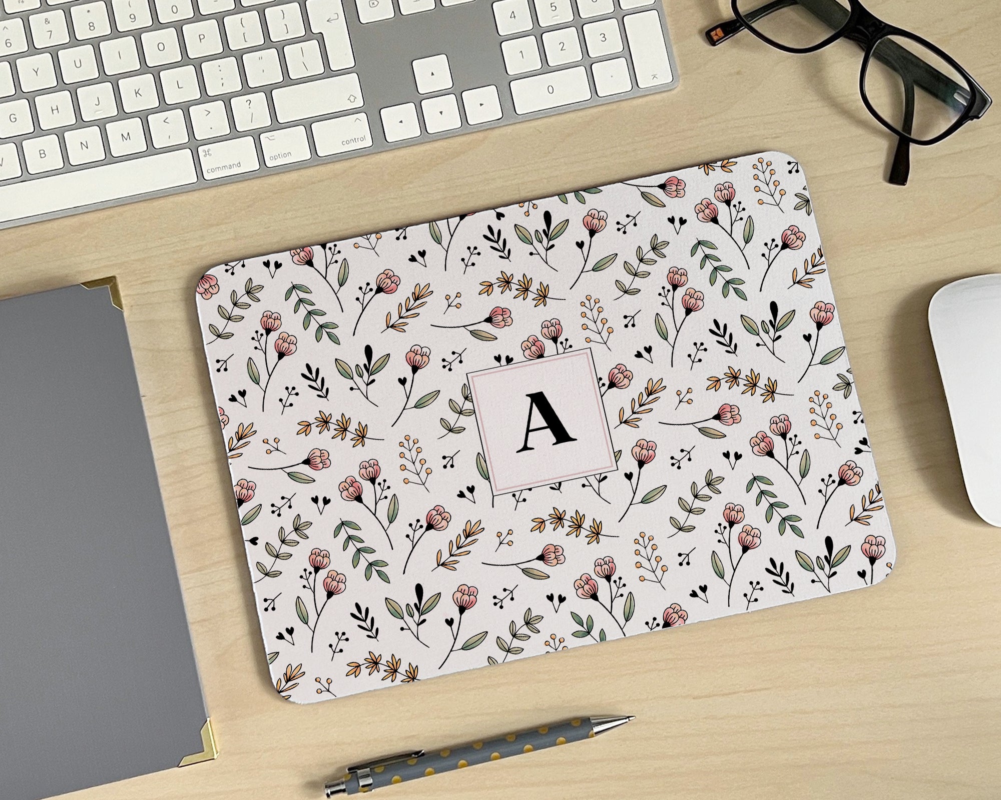 Floral Mouse Mat | Personalised
