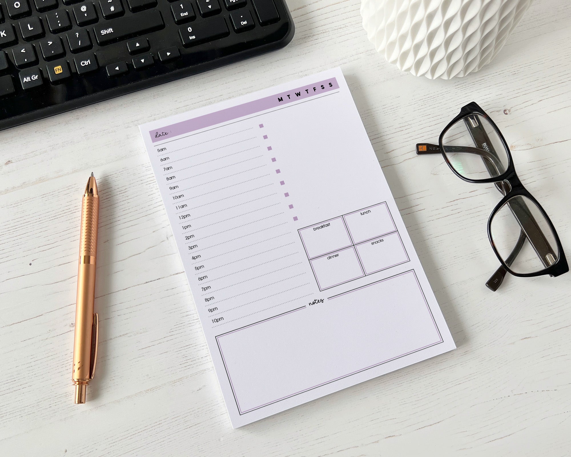 Daily Planner A5 Notepad <!---NP5-classic-day-2-->