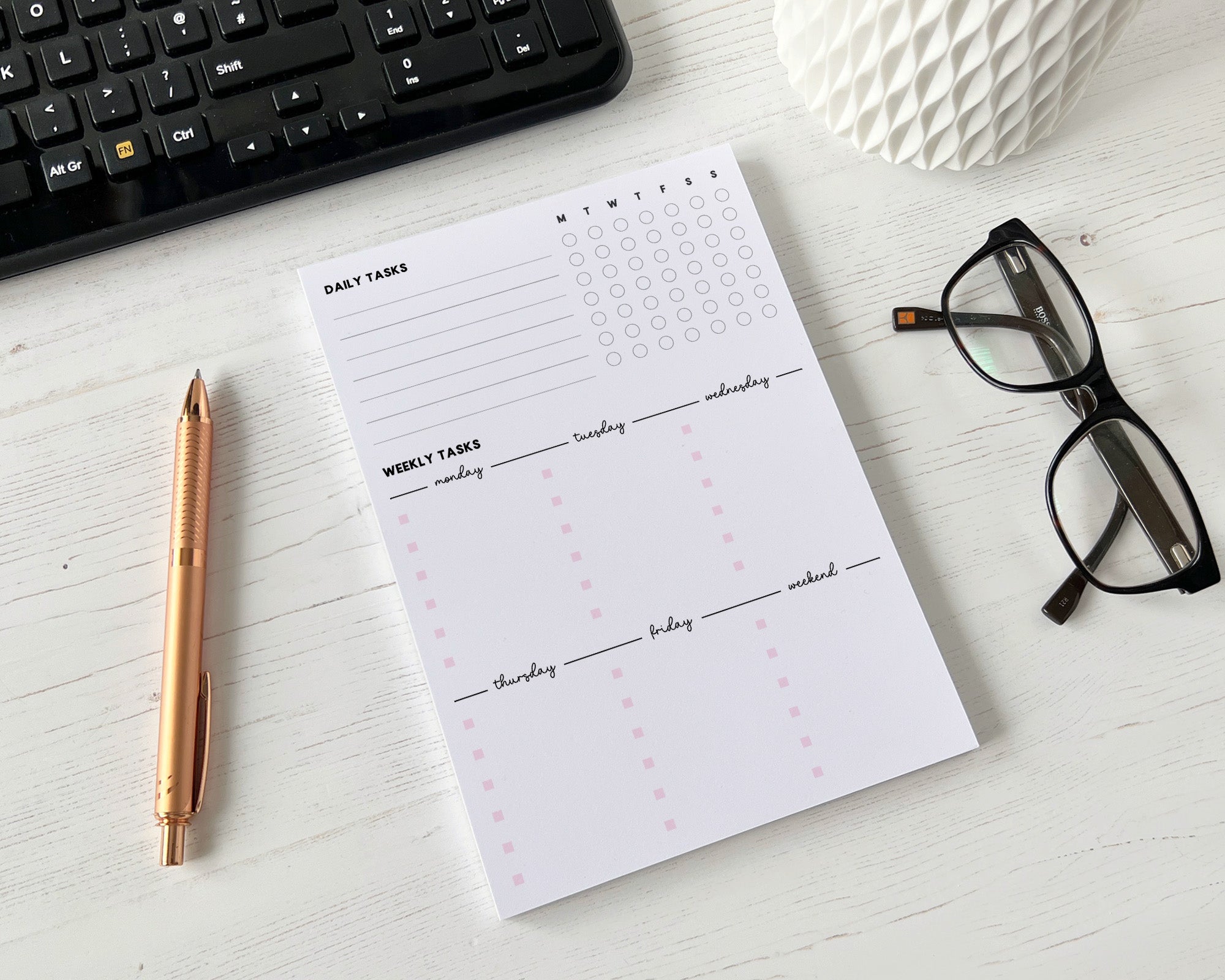 Weekly Tasks A5 Notepad <!---NP5-classic-tasks2-->