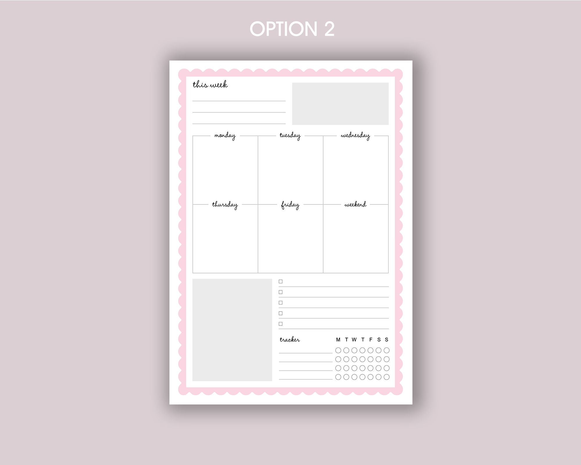 Weekly Planner A5 Notepad <!---NP5-scallop-1-->