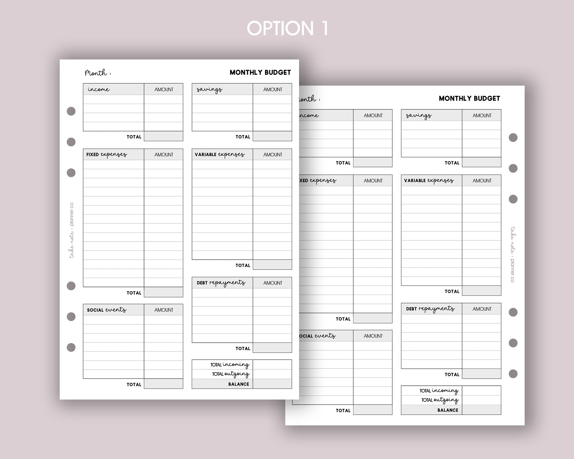 Monthly Budget Inserts <!---budgetmonth1-->
