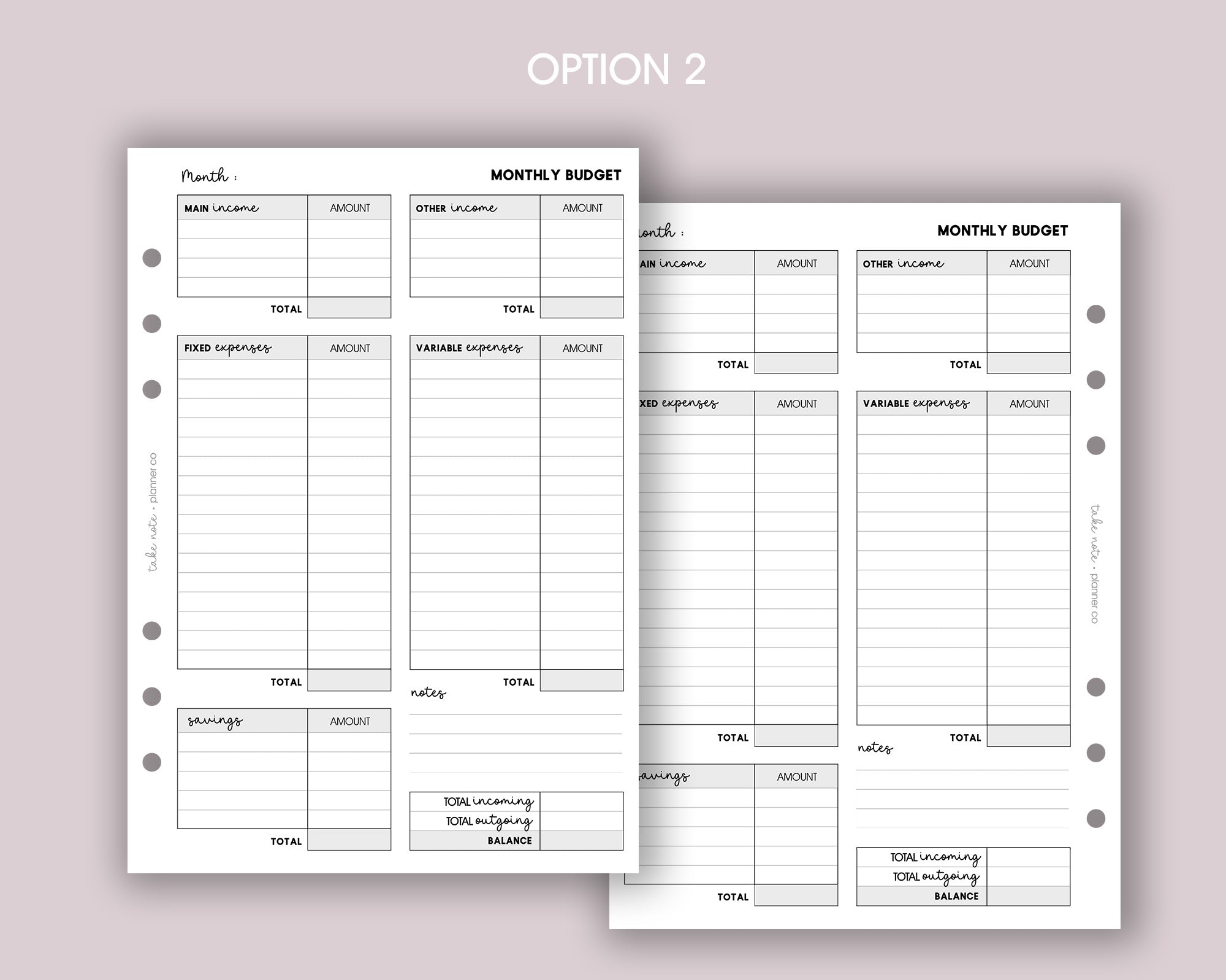 Monthly Budget Inserts <!---budgetmonth1-->