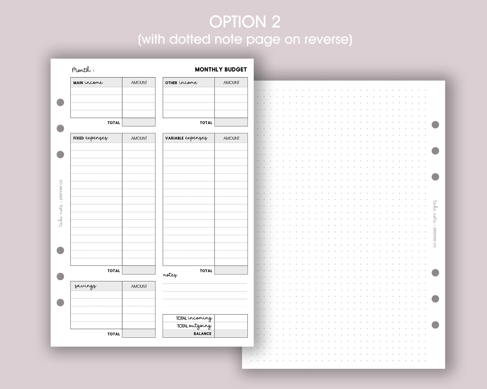 Monthly Budget Inserts <!---budgetmonth1-->