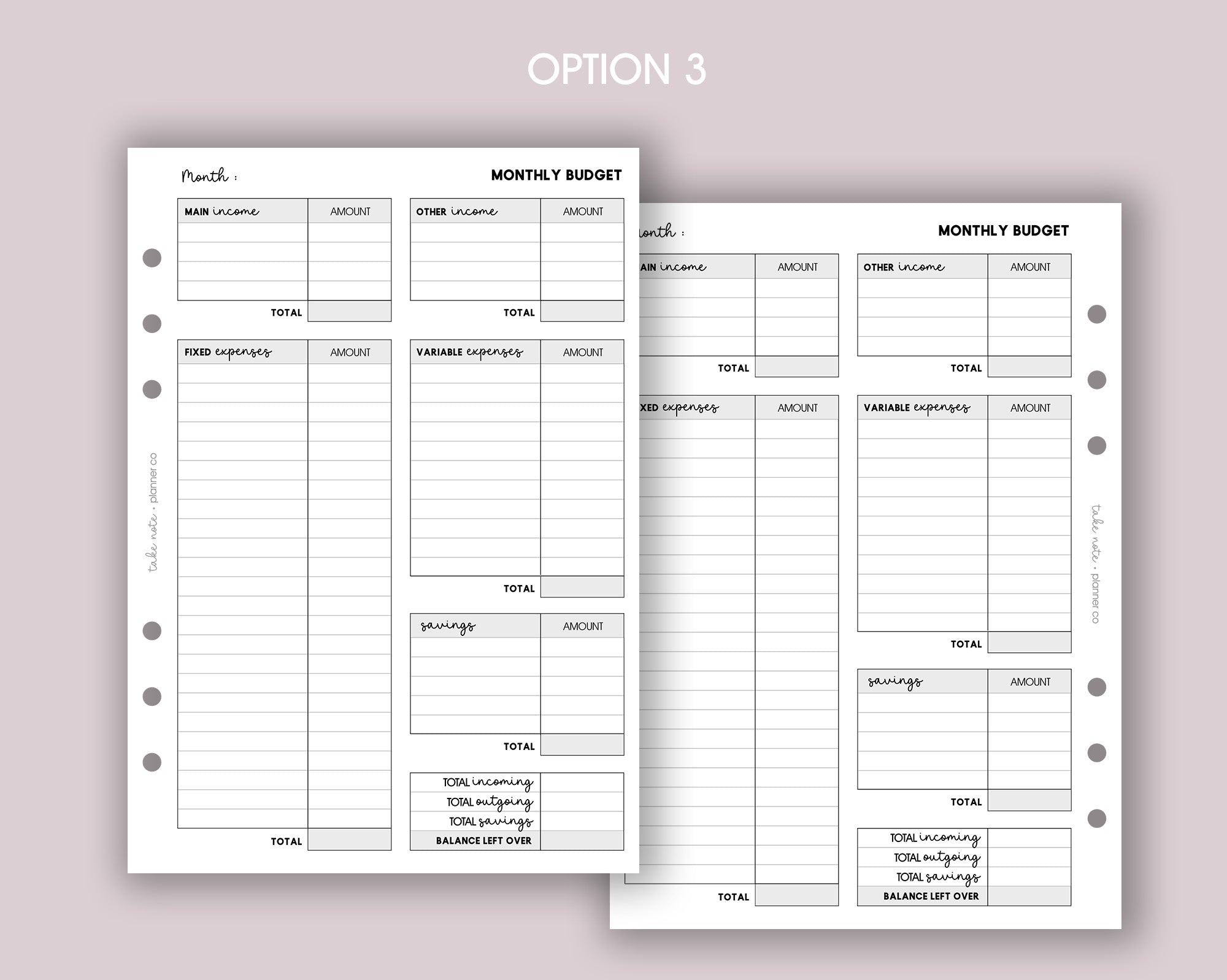 Monthly Budget Inserts <!---budgetmonth1-->