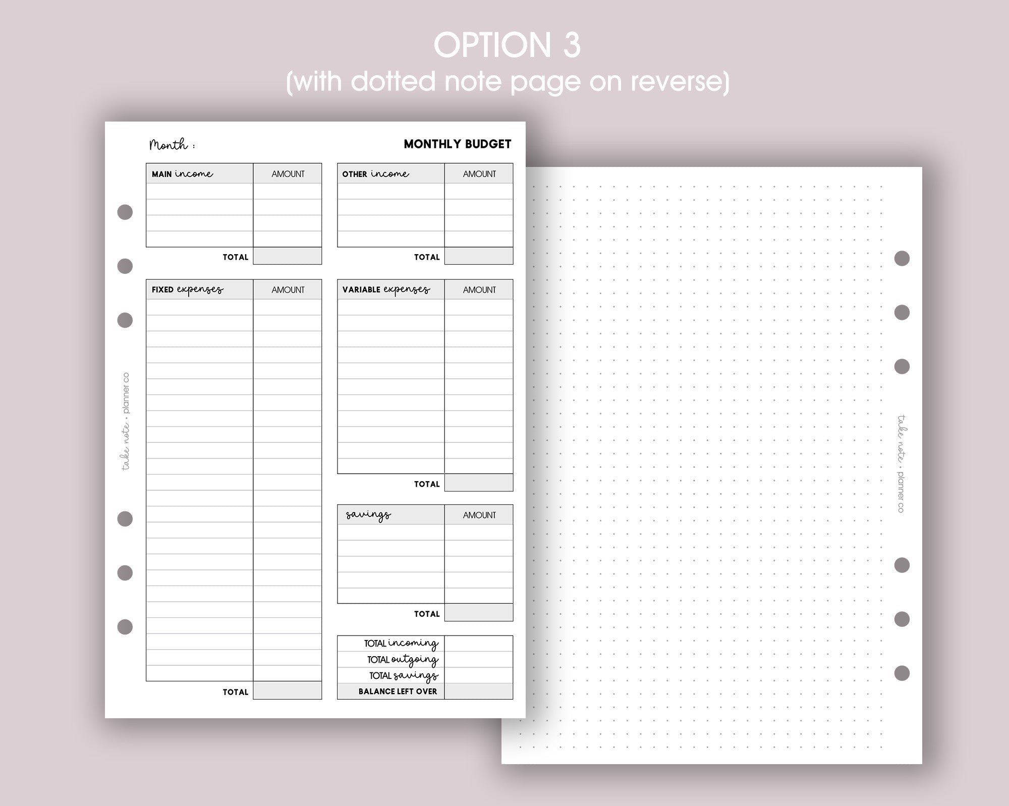 Monthly Budget Inserts <!---budgetmonth1-->