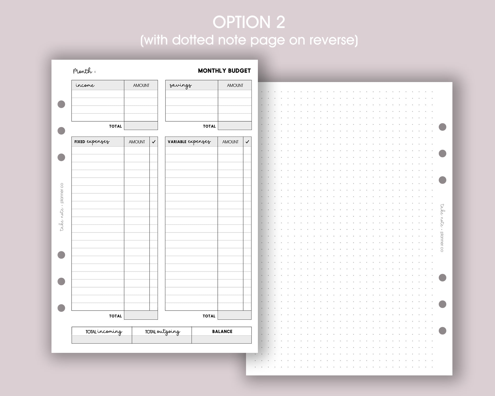 Monthly Budget Inserts <!---budgetmonth2-->