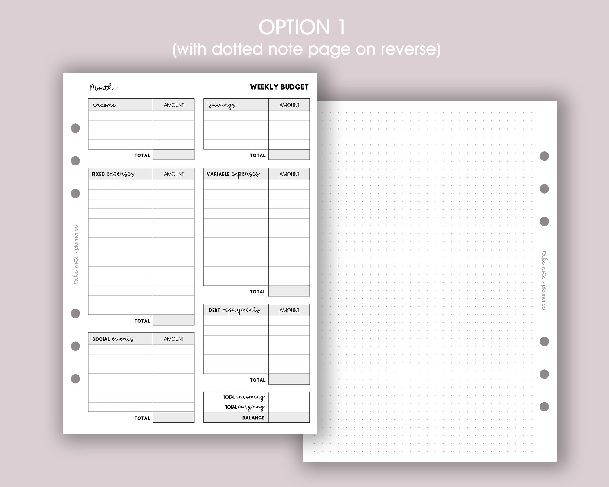 Weekly Budget Inserts <!---budgetweek1-->