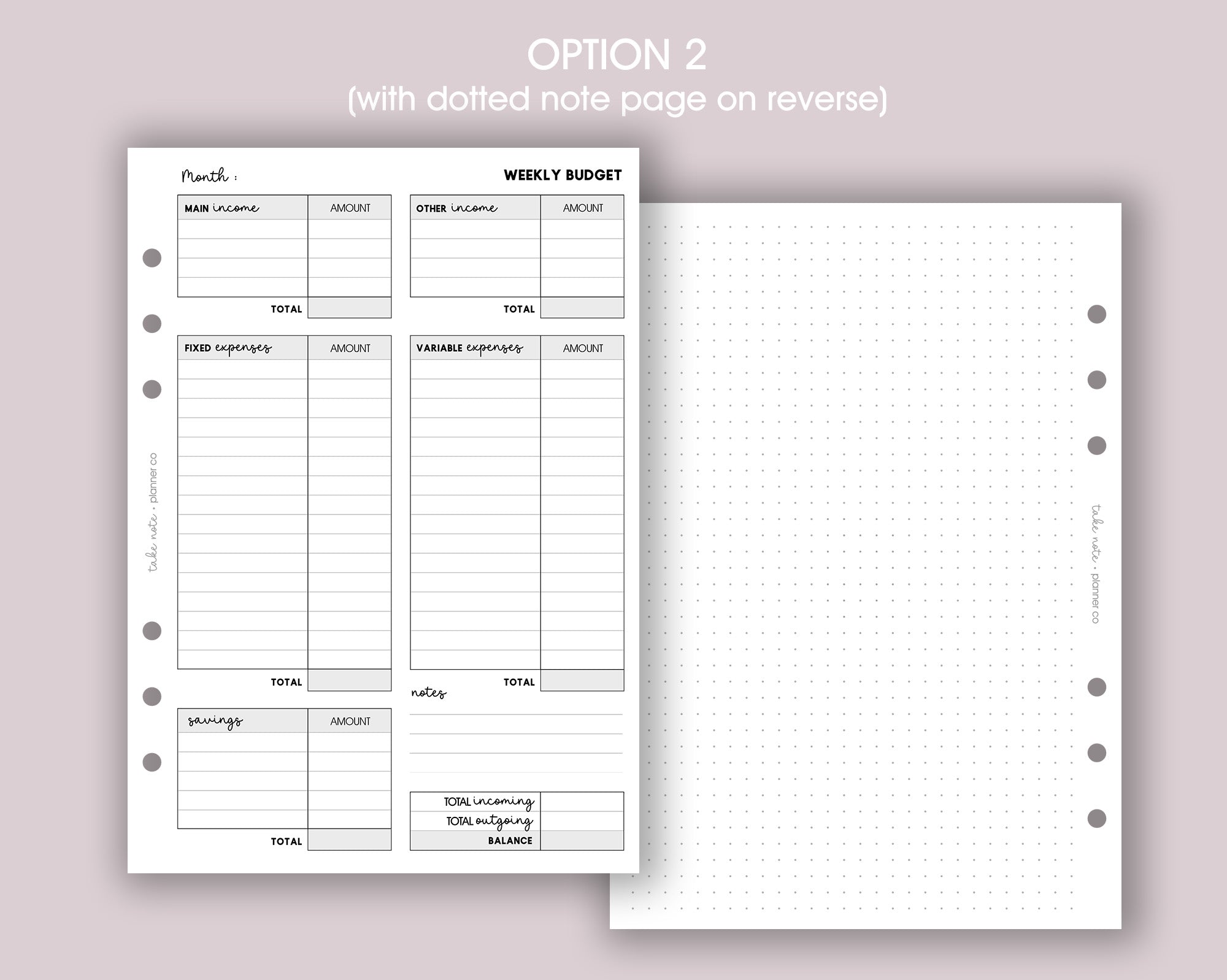 Weekly Budget Inserts <!---budgetweek1-->