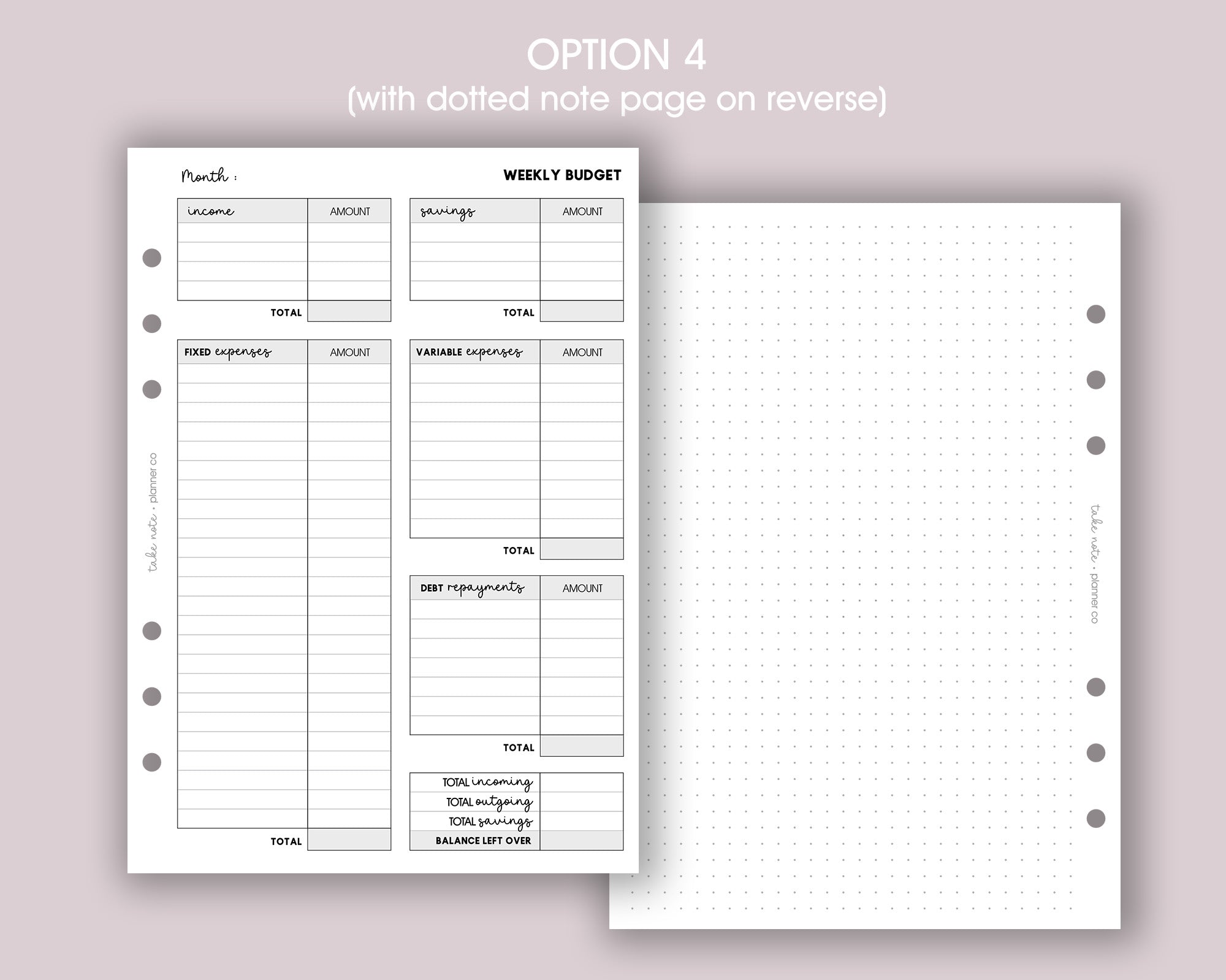 Weekly Budget Inserts <!---budgetweek1-->