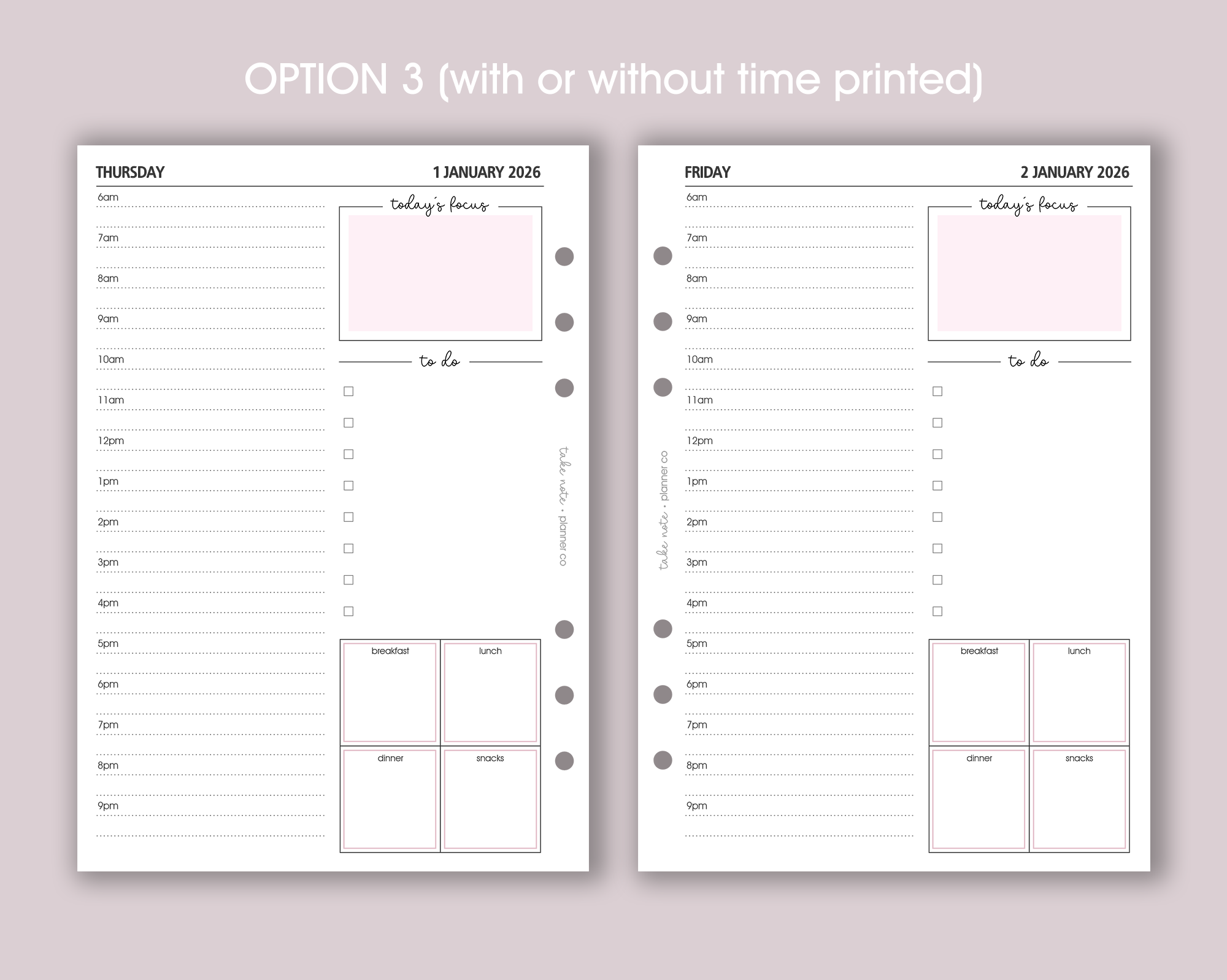 Dated Daily Inserts <!---classic:DAY1-->