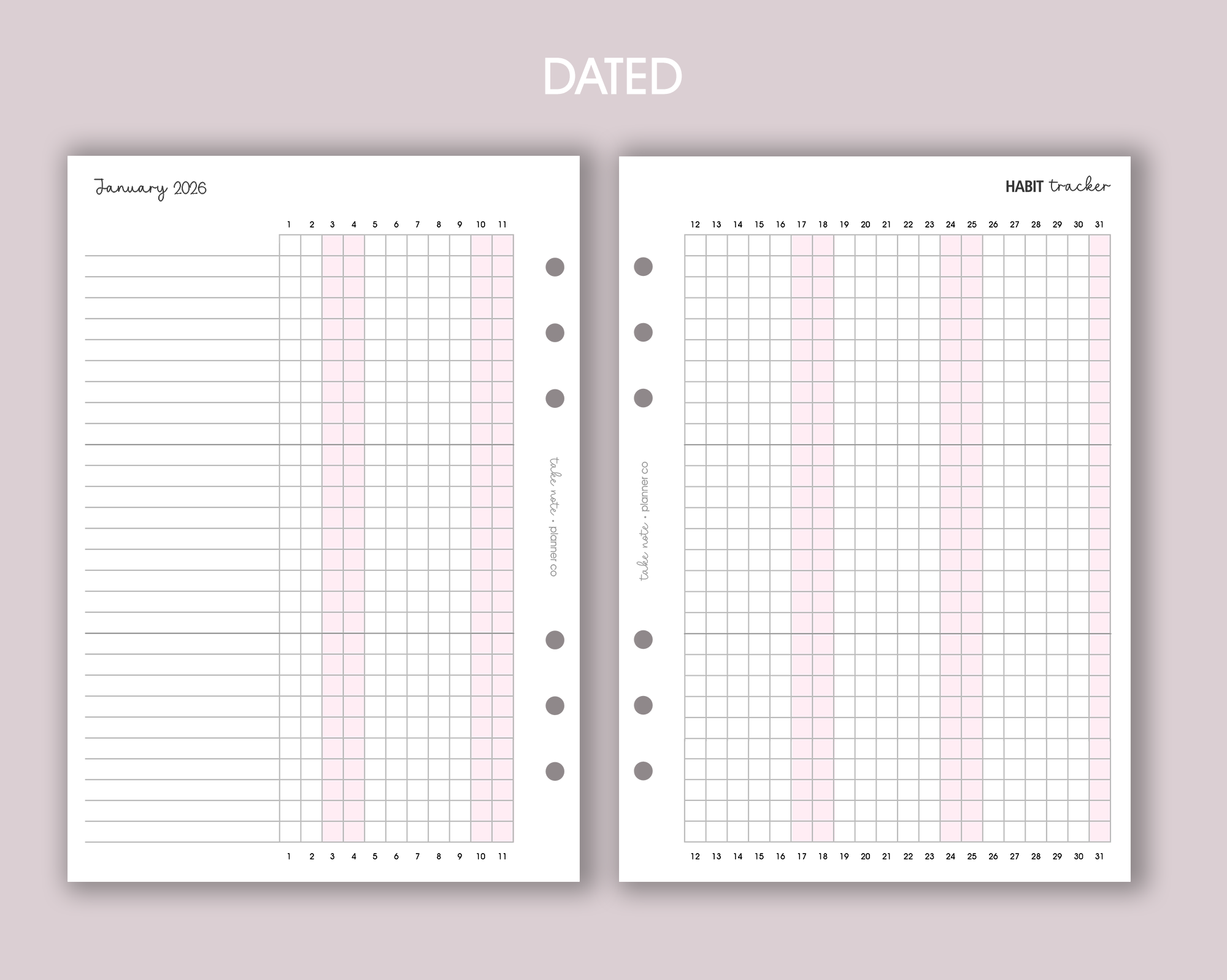Habit Tracker Inserts <!---classic-->