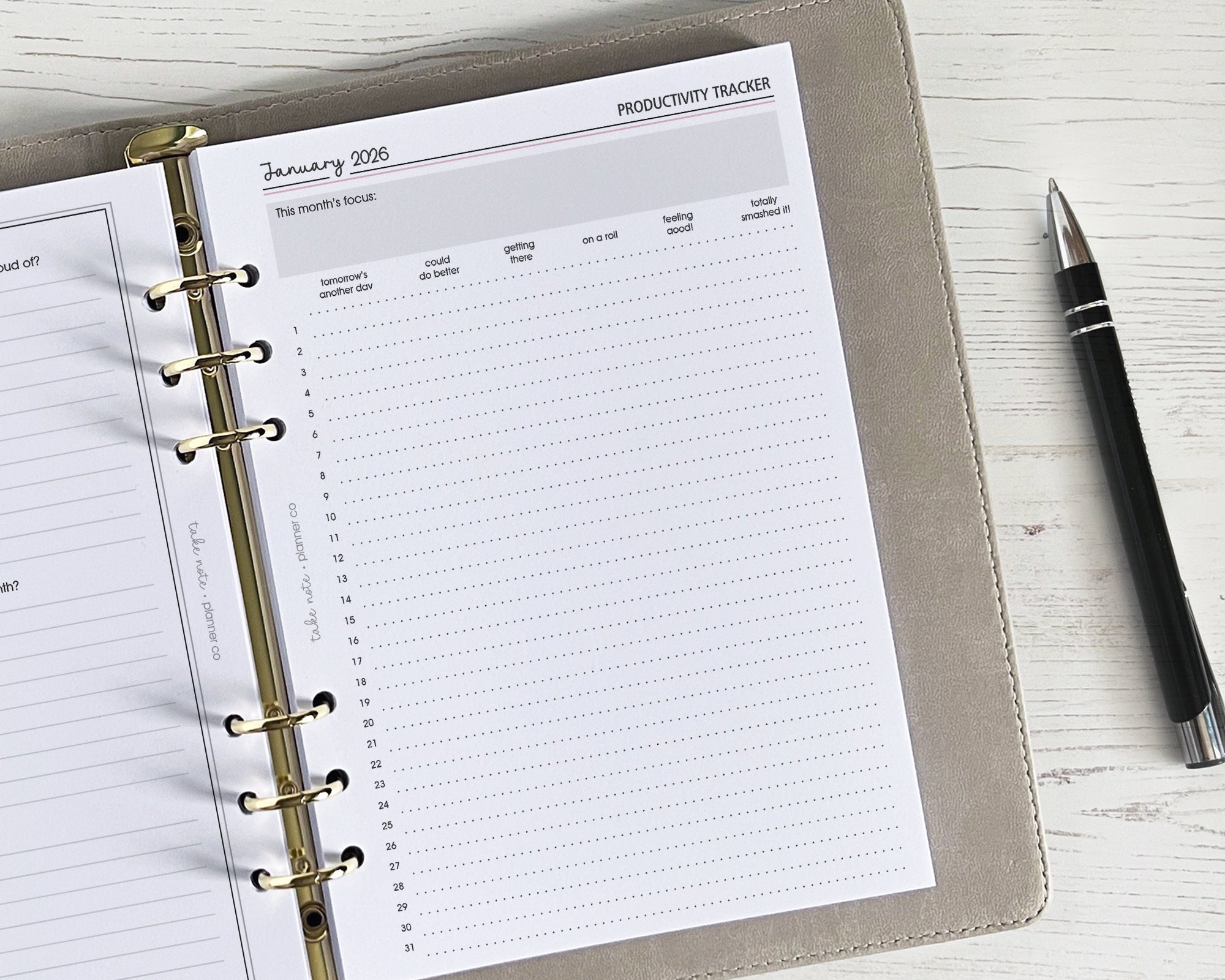Productivity Tracker Inserts <!---classic-->