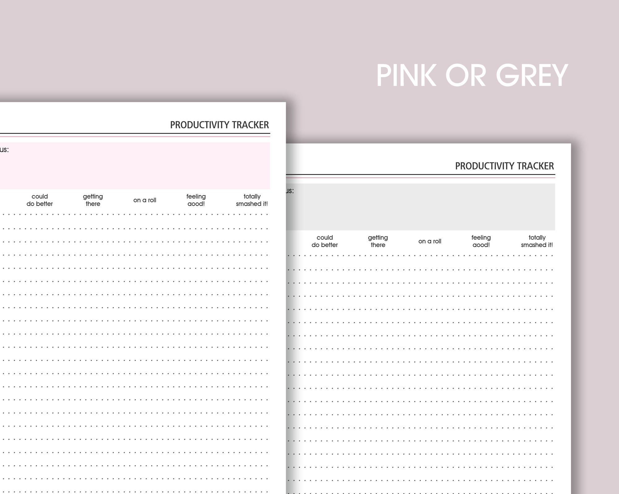 Productivity Tracker Inserts <!---classic-->