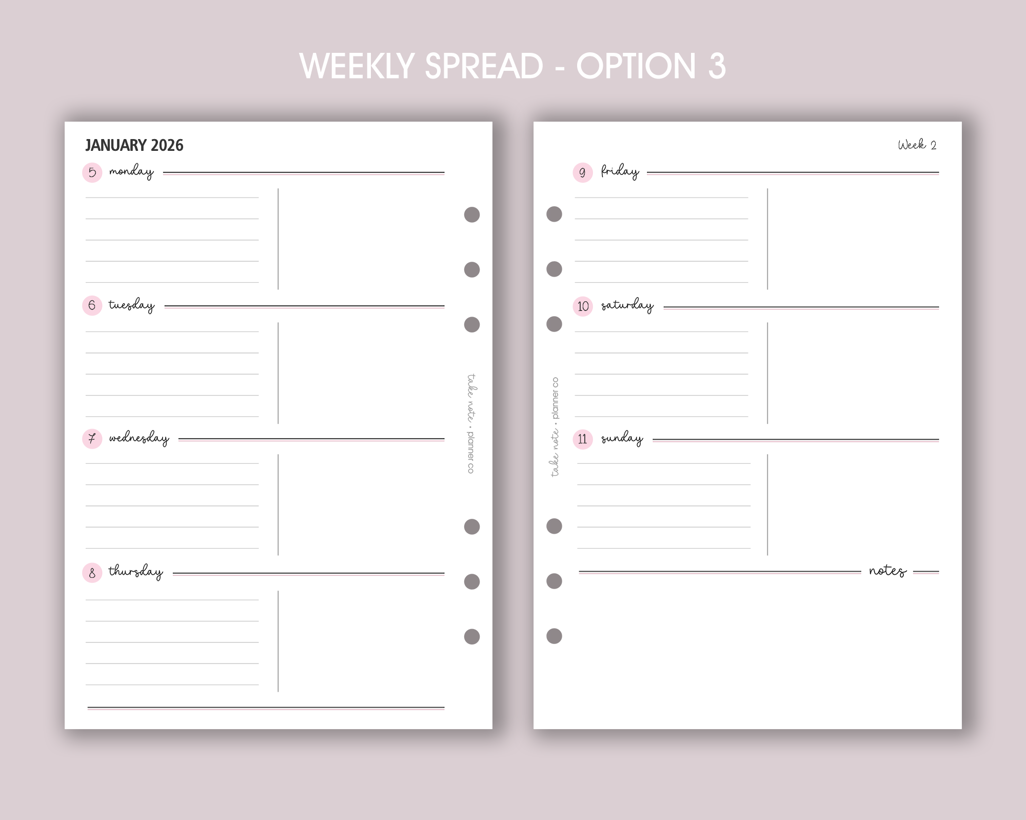 Dated Weekly Inserts <!---classic:WEEK1-->