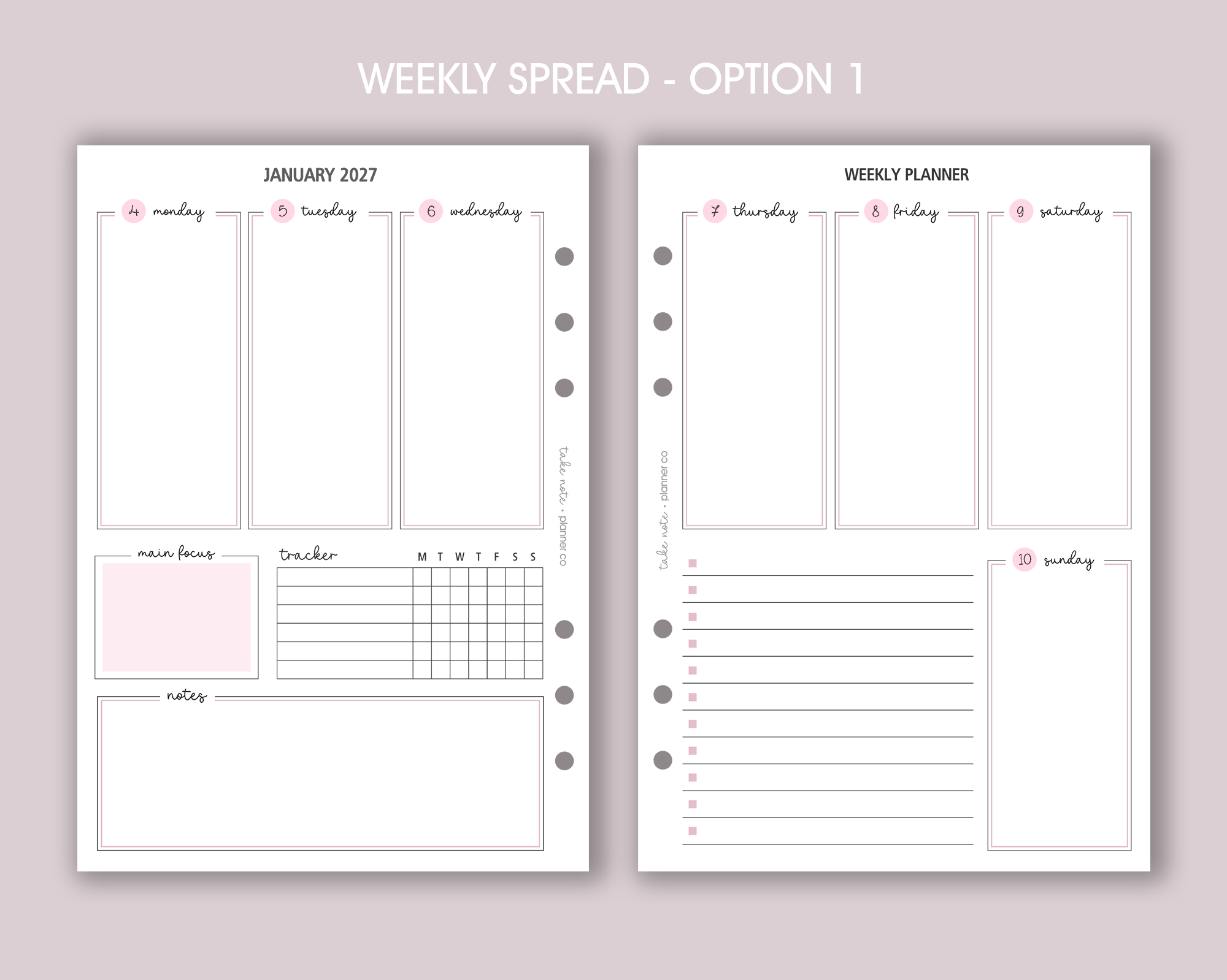Dated Weekly Inserts <!---classic:WEEK4-->