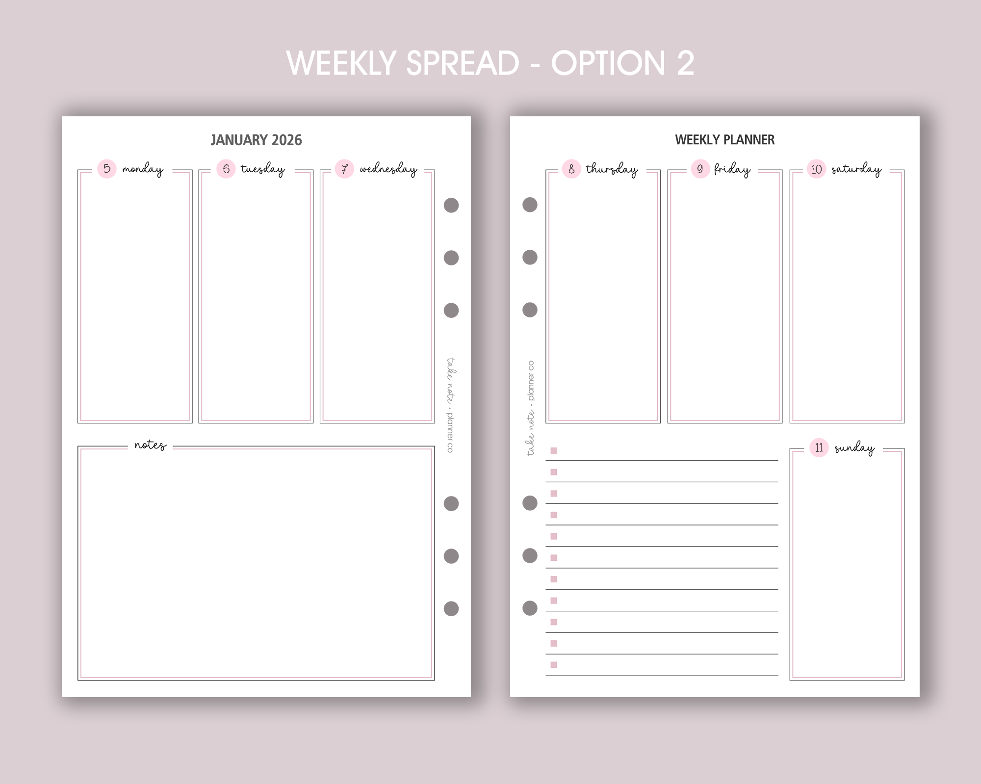 Dated Weekly Inserts <!---classic:WEEK4-->