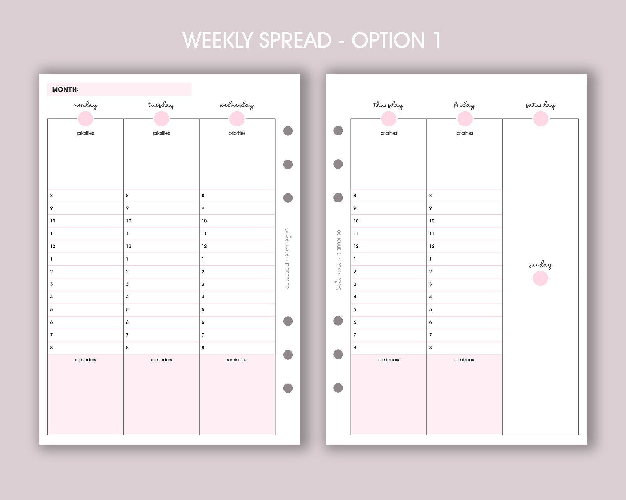 Undated Weekly Inserts <!---classic:WEEK7-->