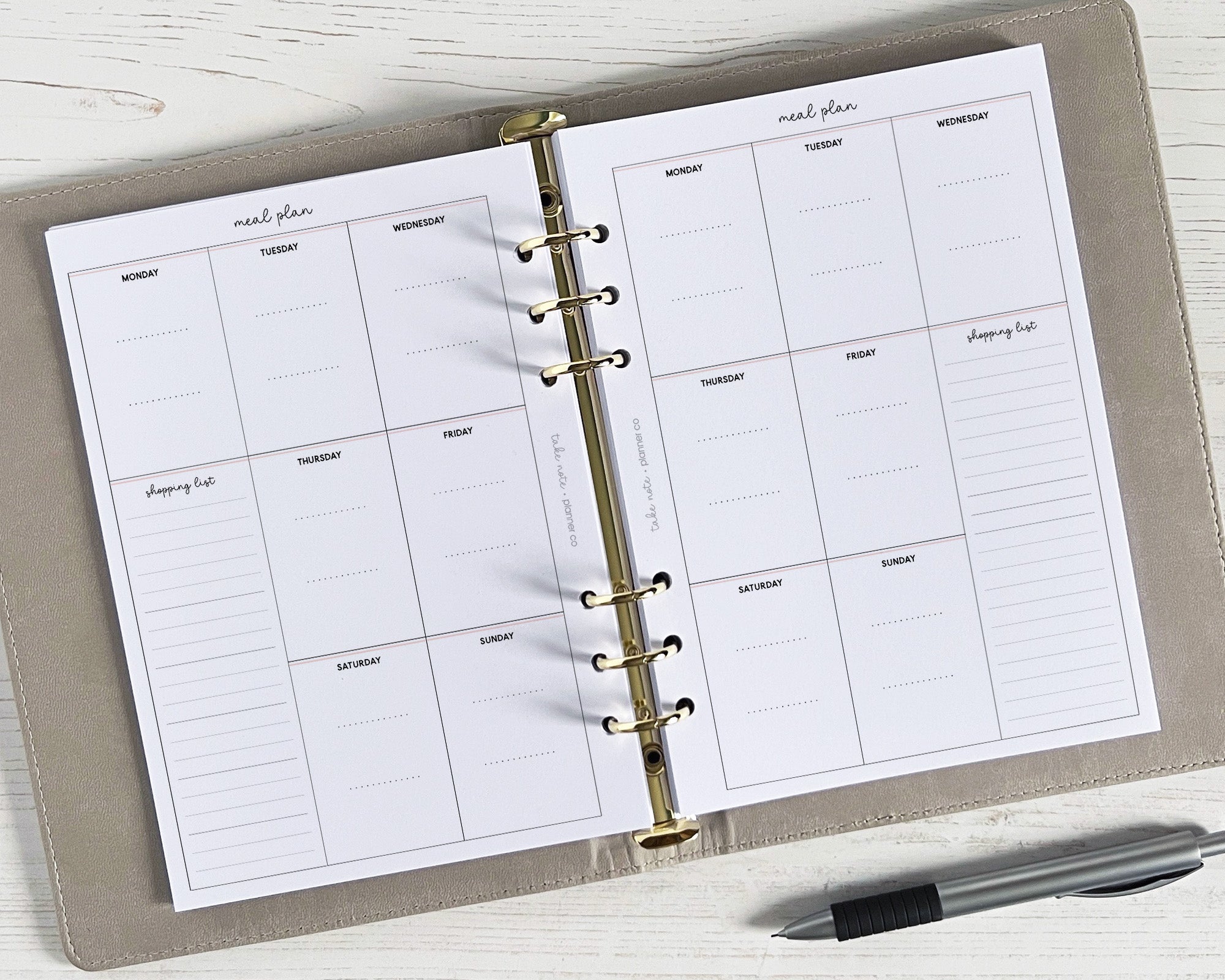 Meal Plan & Shopping List Inserts <!---classic1-->
