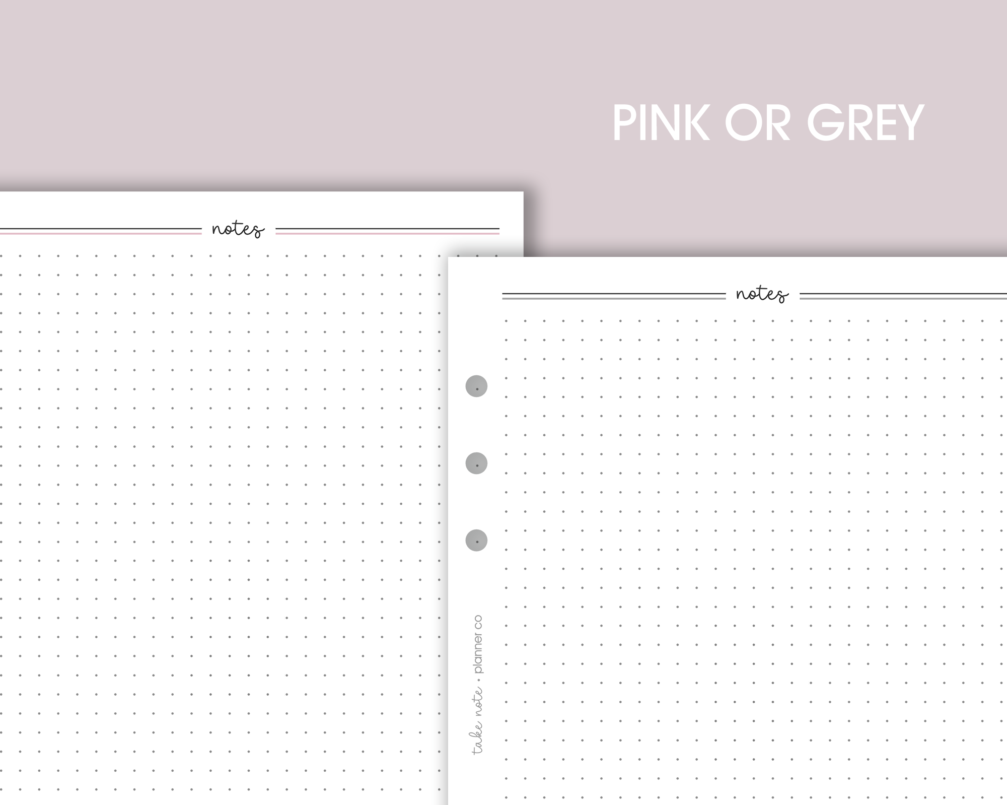 Dotted Note Page Inserts <!---classic:NOTESdots-->