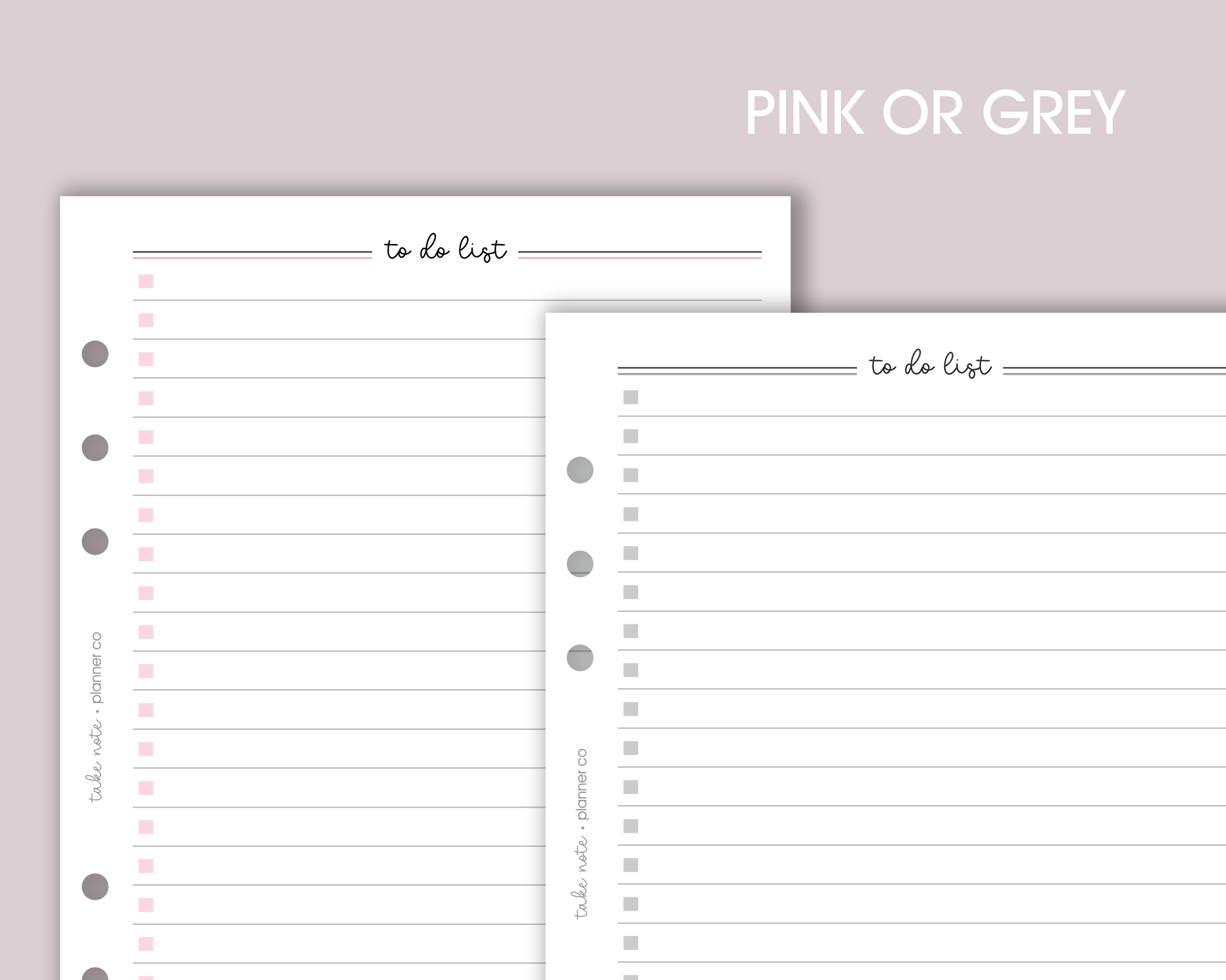 To Do List Inserts <!---classic1-->