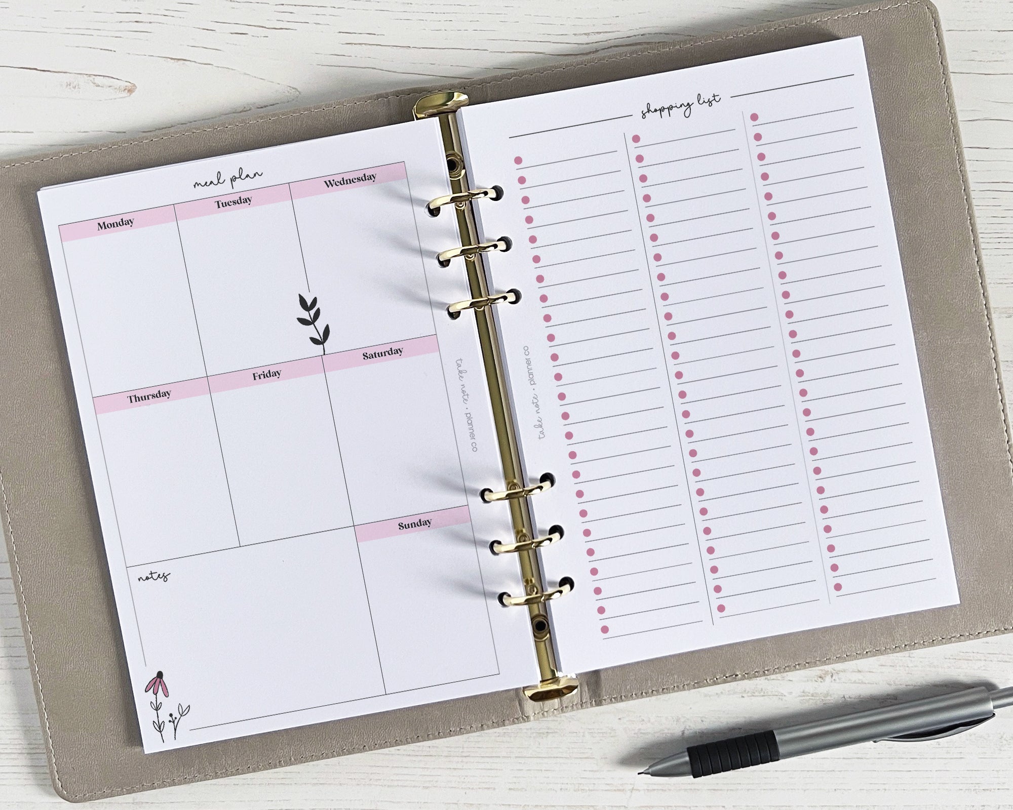 Meal Plan & Shopping List Inserts <!---daisy2-->