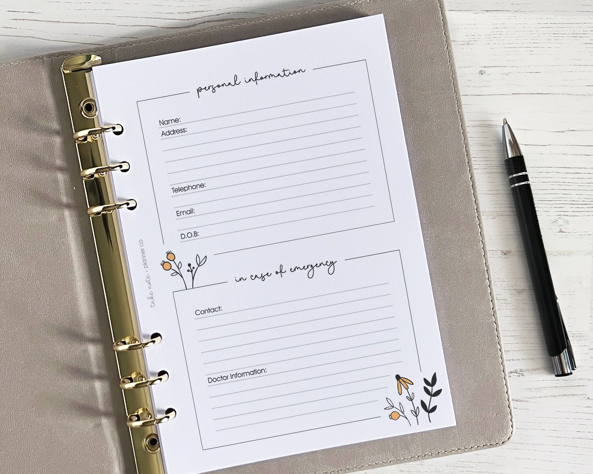 Personal Information Insert <!---daisy-->