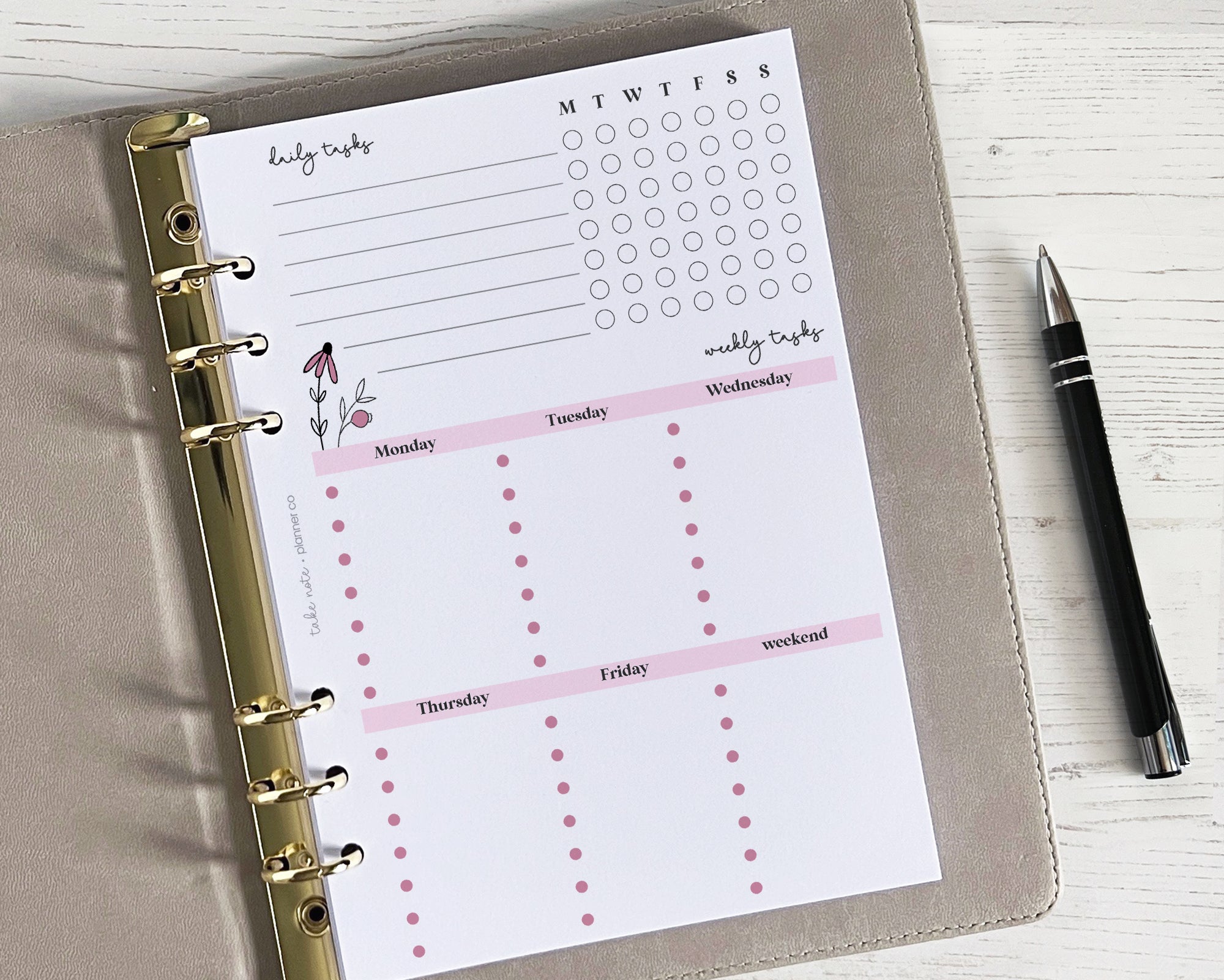 Weekly Tasks Inserts <!---daisy-->