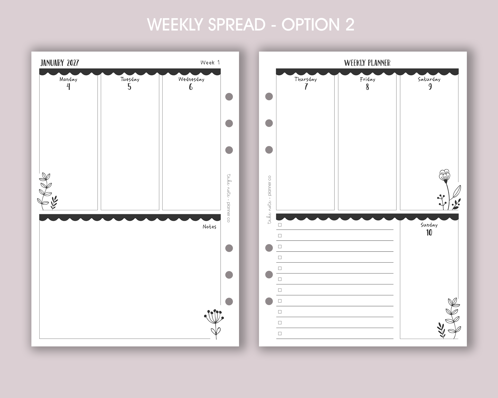 Dated Weekly Inserts <!---floral:WEEK4-->
