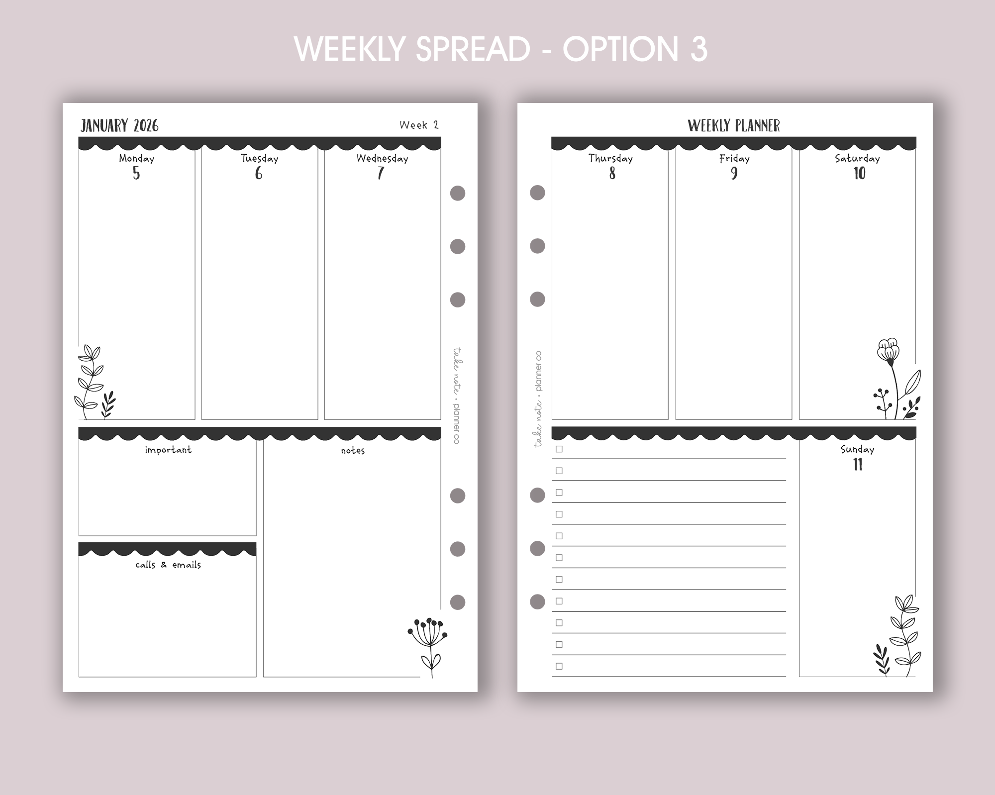 Dated Weekly Inserts <!---floral:WEEK4-->