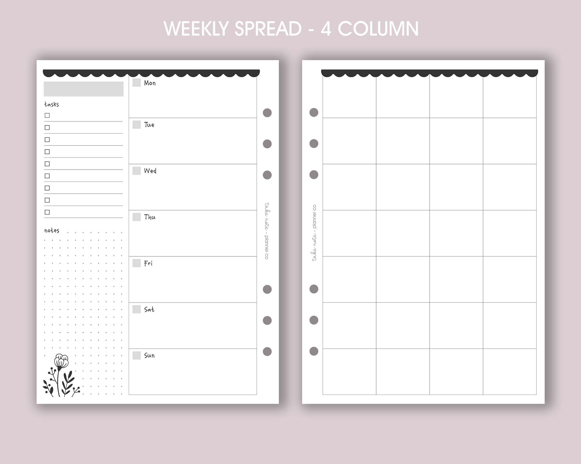 Undated Weekly Inserts <!---floral:WEEK6-->