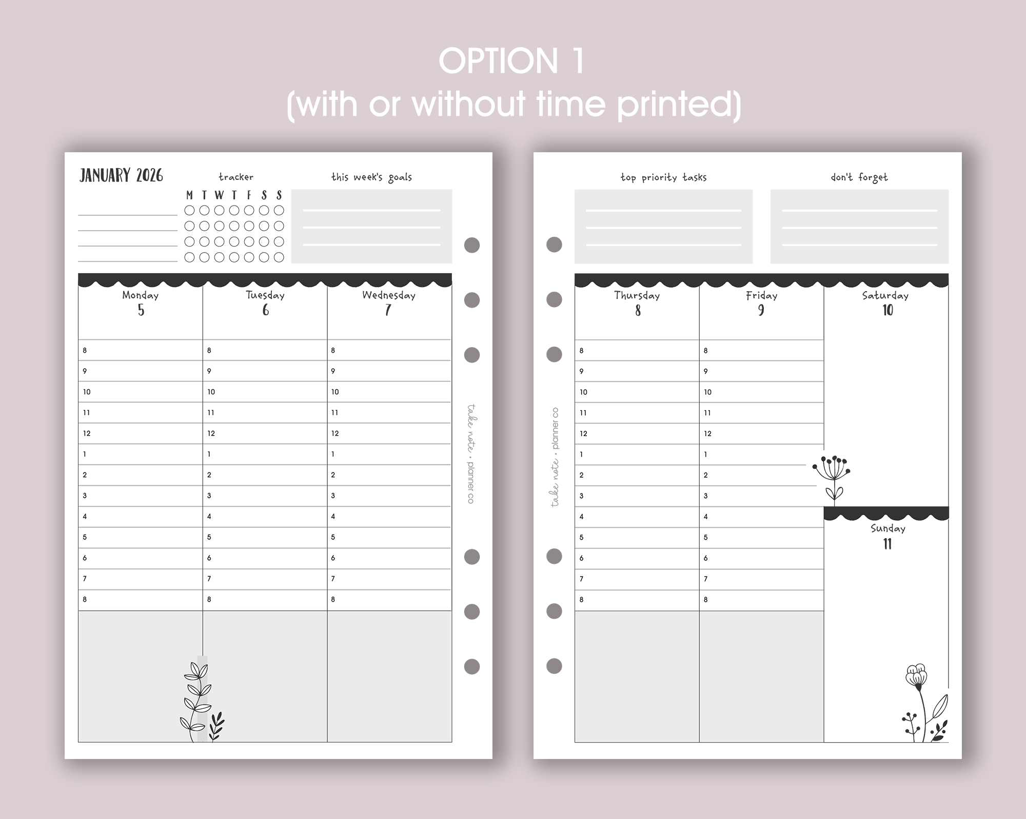 Dated Weekly Inserts <!---floral:WEEK7-->