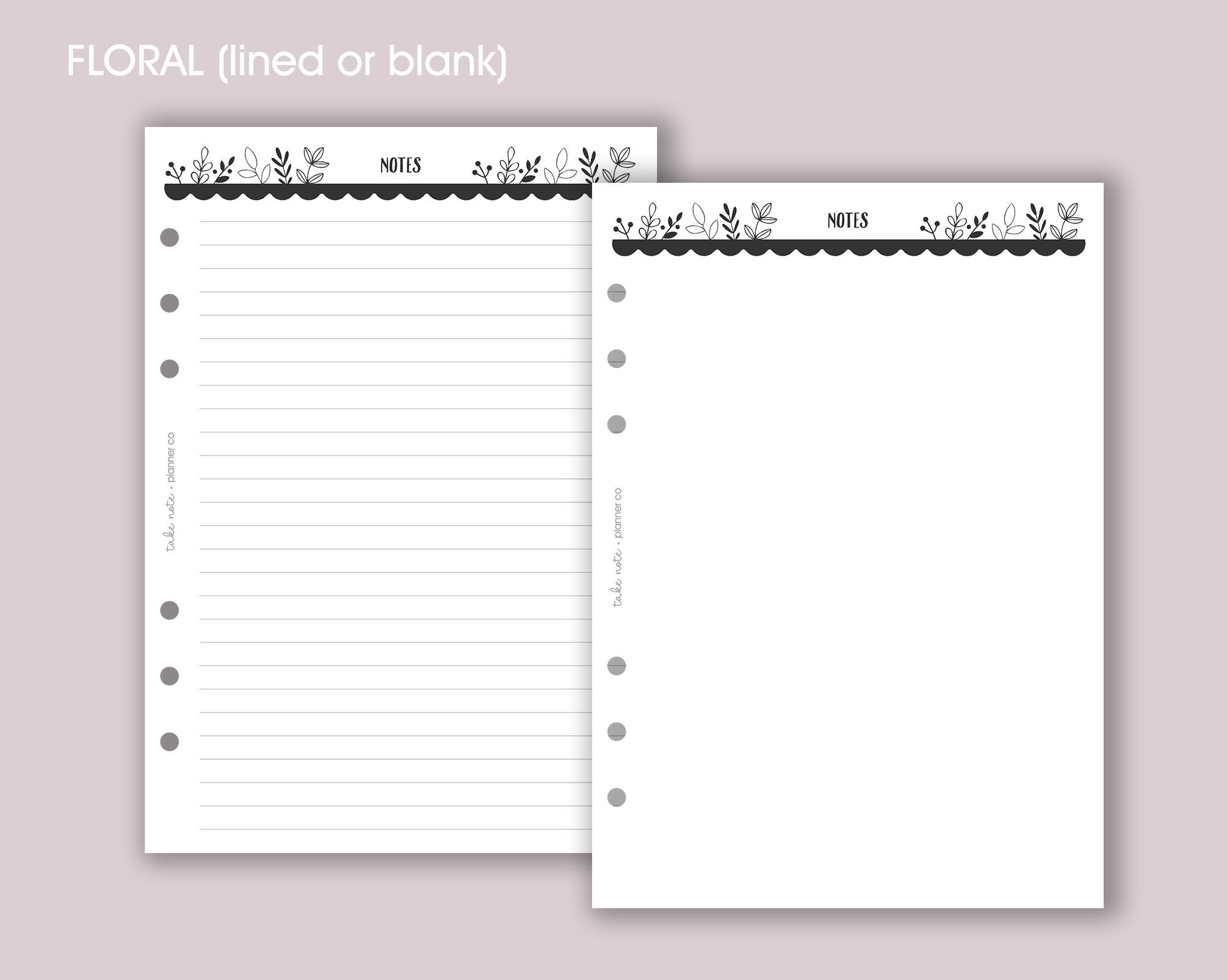 Note Page Inserts <!---floral:NOTES3-->