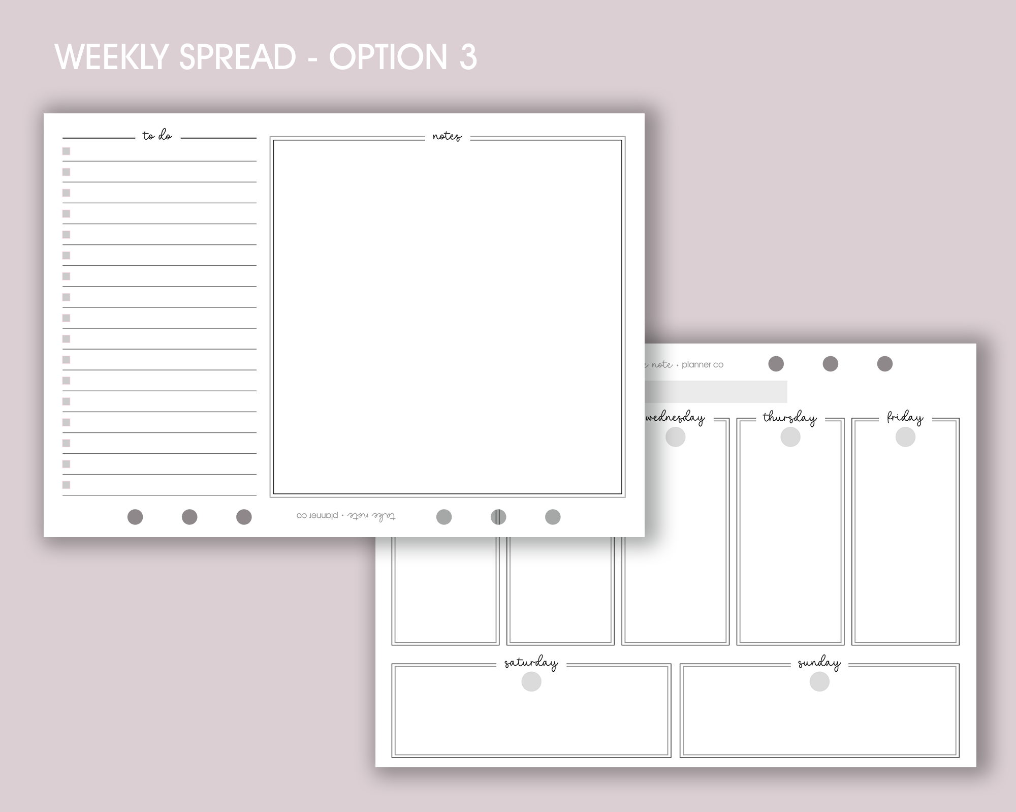 Undated Weekly Inserts <!---landscape:WEEK-->
