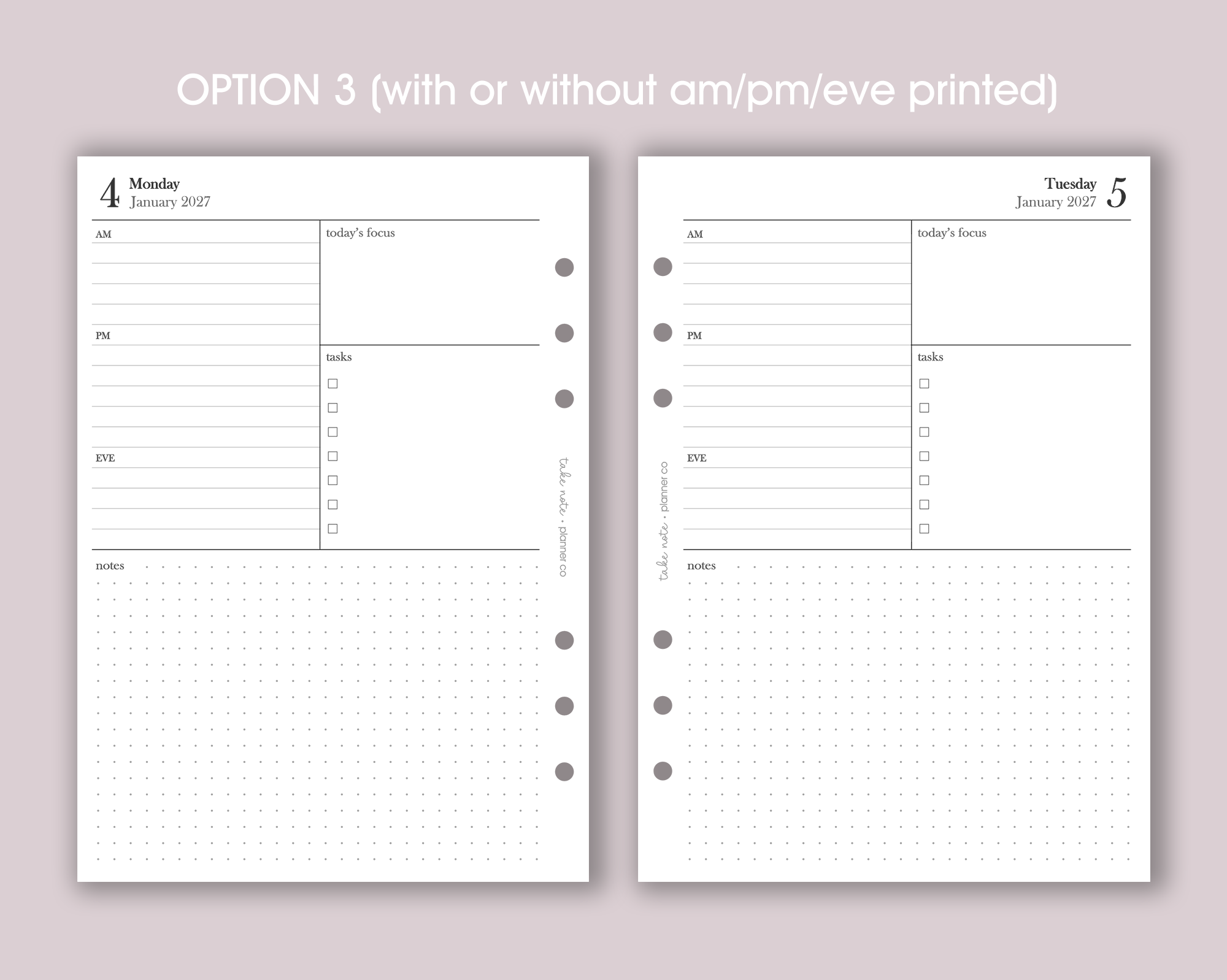 Dated Daily Inserts <!---minimal:DAY-->