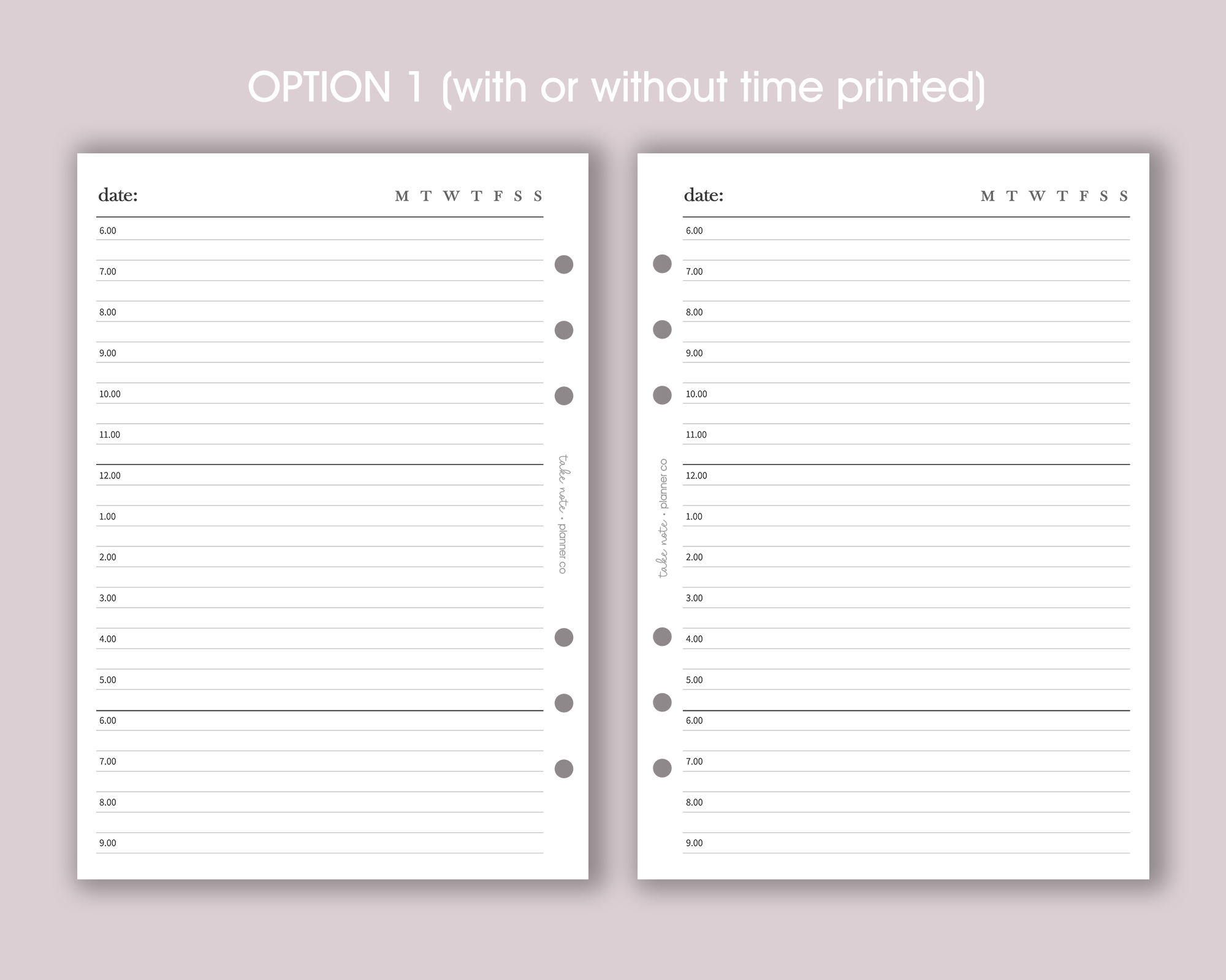 Undated Daily Inserts <!---minimal:DAY1-->