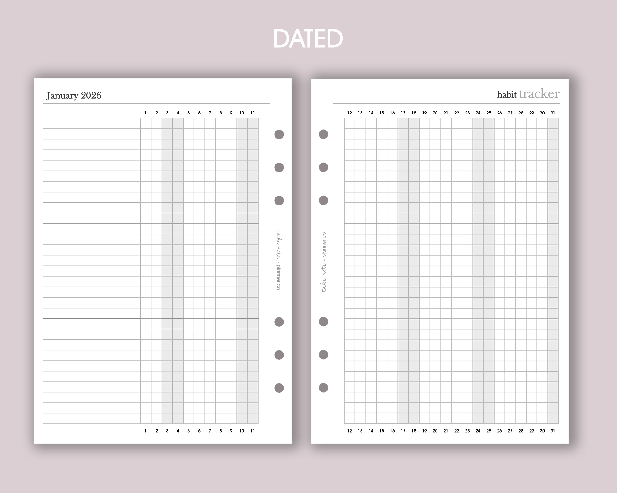 Habit Tracker Inserts <!---minimal-->