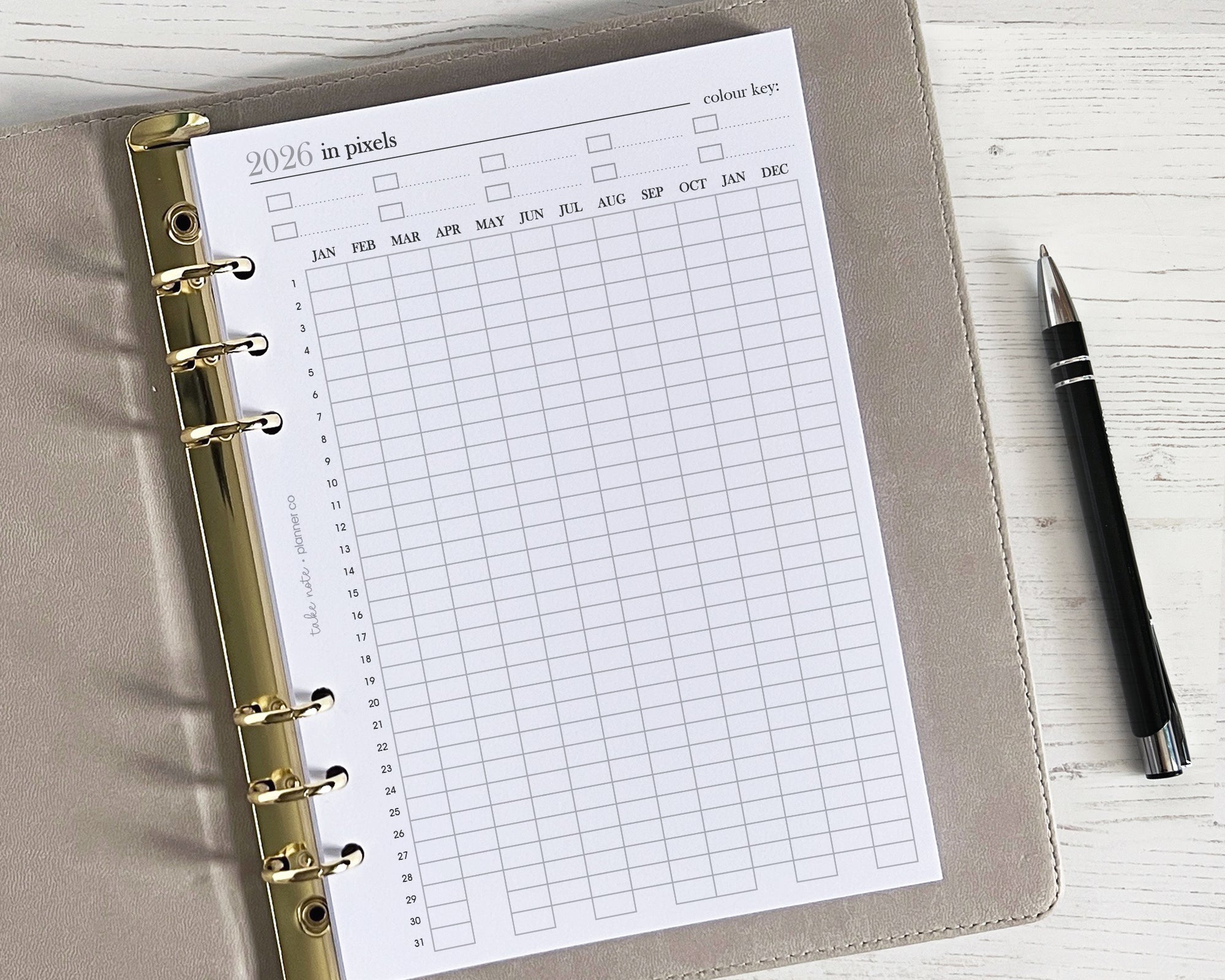 Year In Pixels Tracker Insert <!---minimal-->