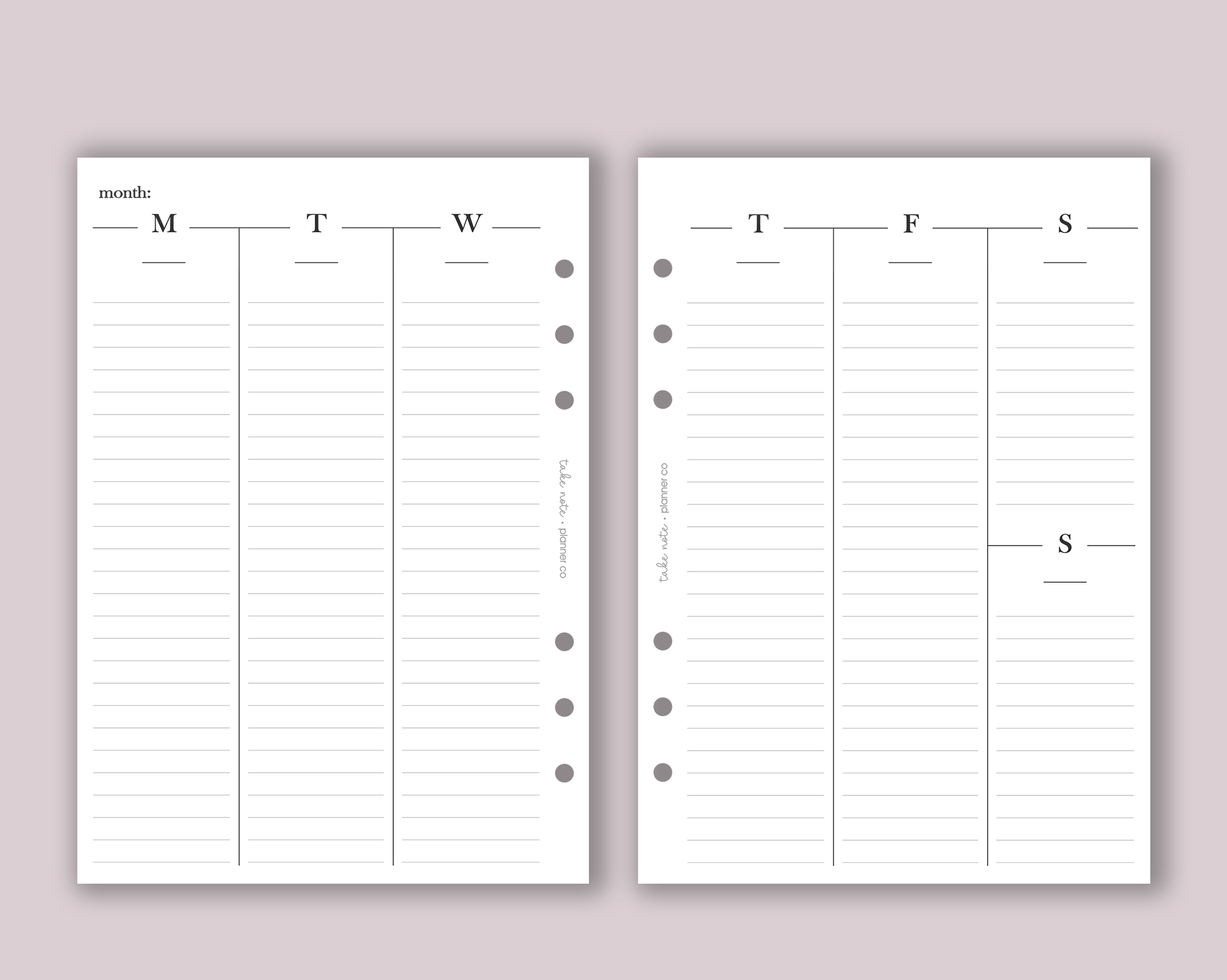 Undated Weekly Inserts <!---minimal:WEEK5-->