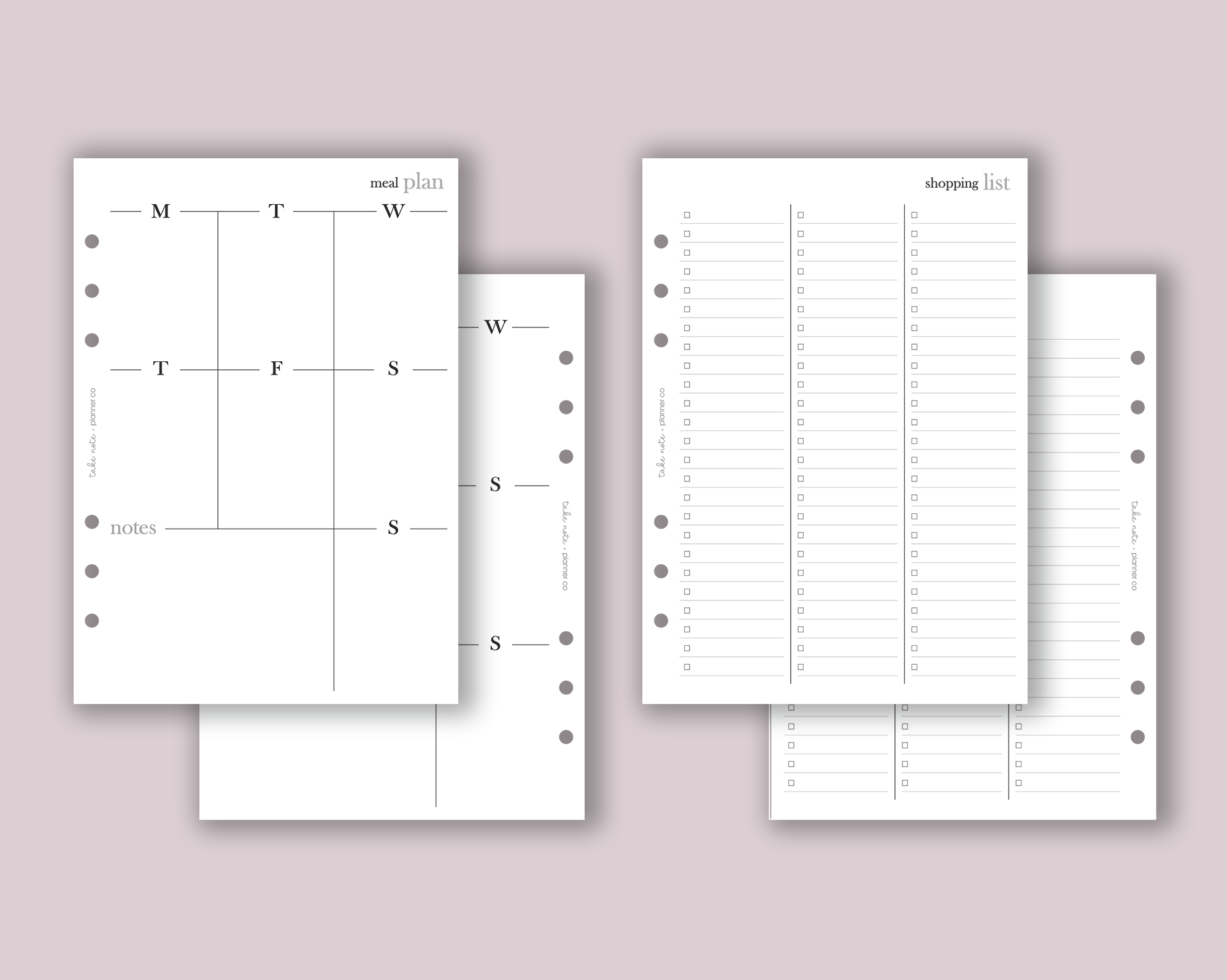 Meal Plan & Shopping List Inserts <!---minimal2-->