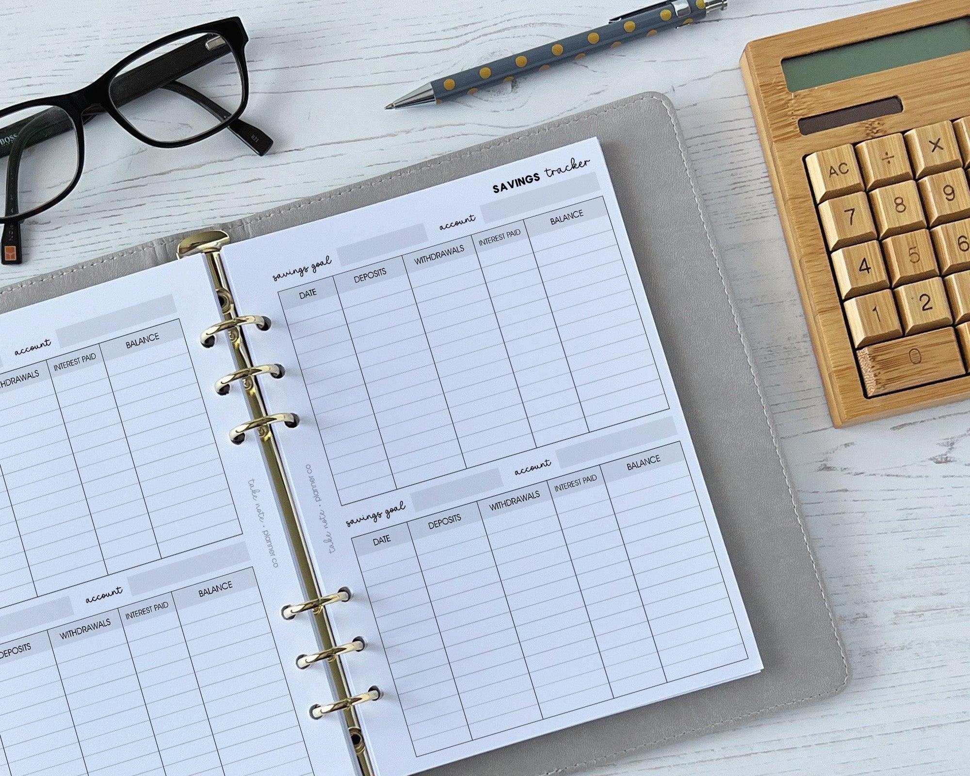 Savings Tracker Inserts <!---savings2-->