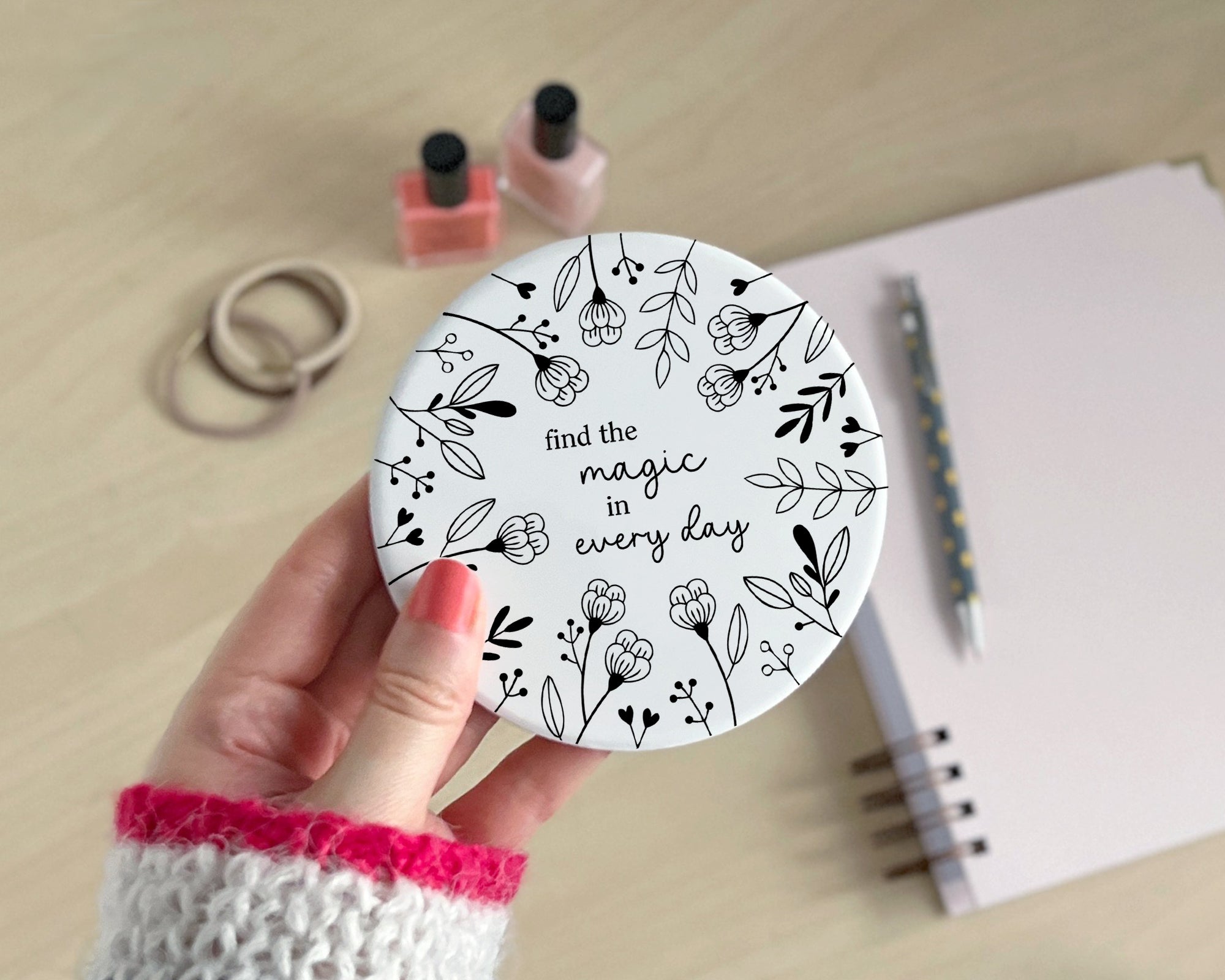 Floral Ceramic Coaster | Find Magic