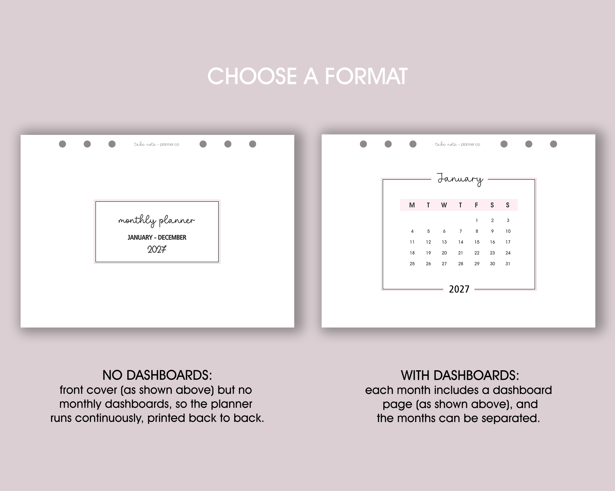 explanation of different formats available