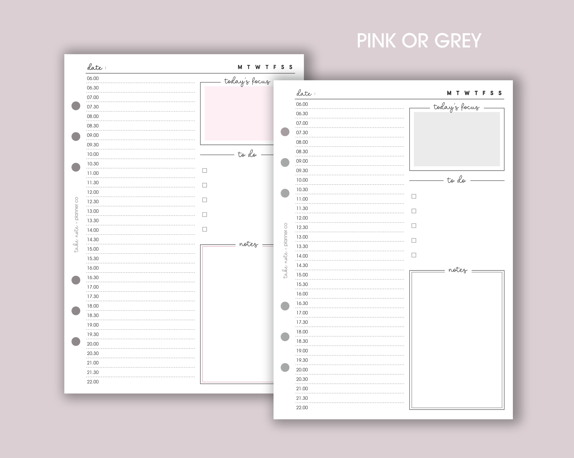 Undated Daily Planner Inserts <!---classic:DAY1-->