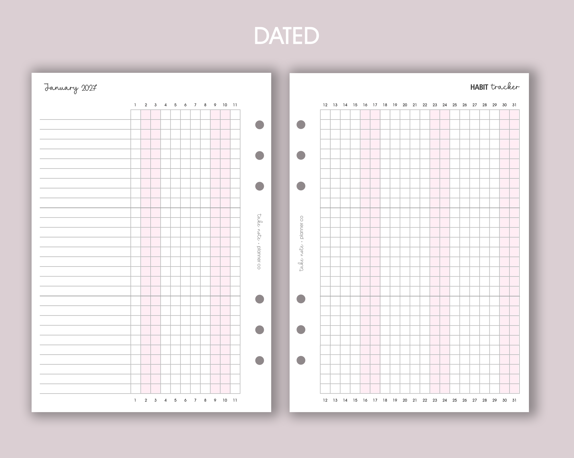Habit Tracker Inserts <!---classic-->