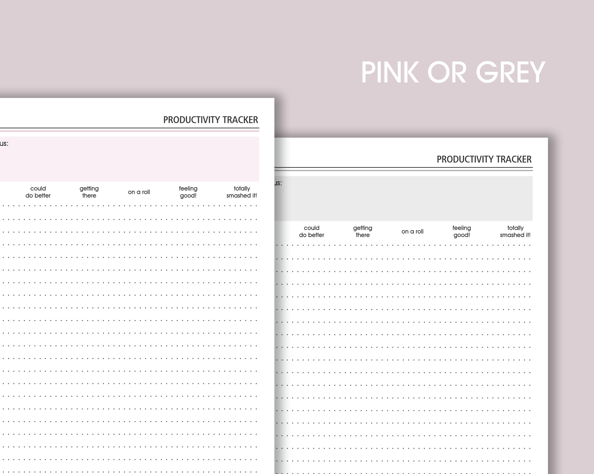 Productivity Tracker Inserts <!---classic-->