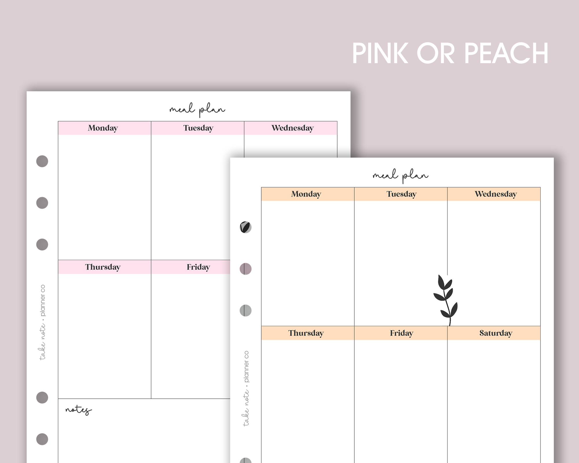 Meal Plan & Shopping List Inserts <!---daisy2-->