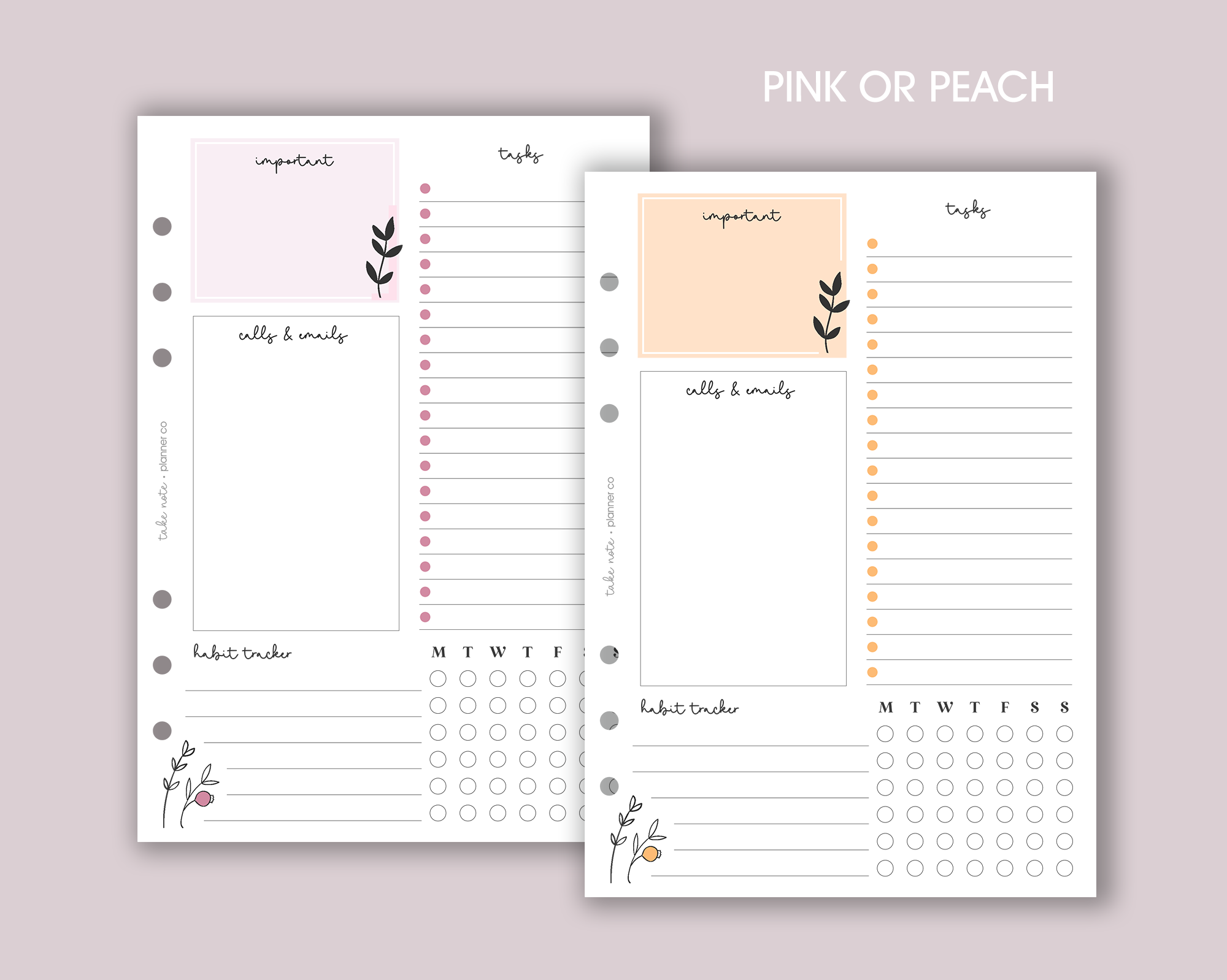 Undated Weekly Planner Inserts <!---daisy:WEEK2-->