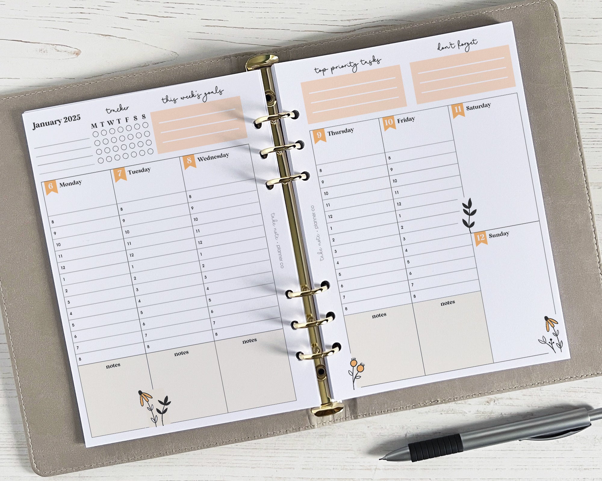 Dated Weekly Planner Inserts <!---daisy:WEEK7-->